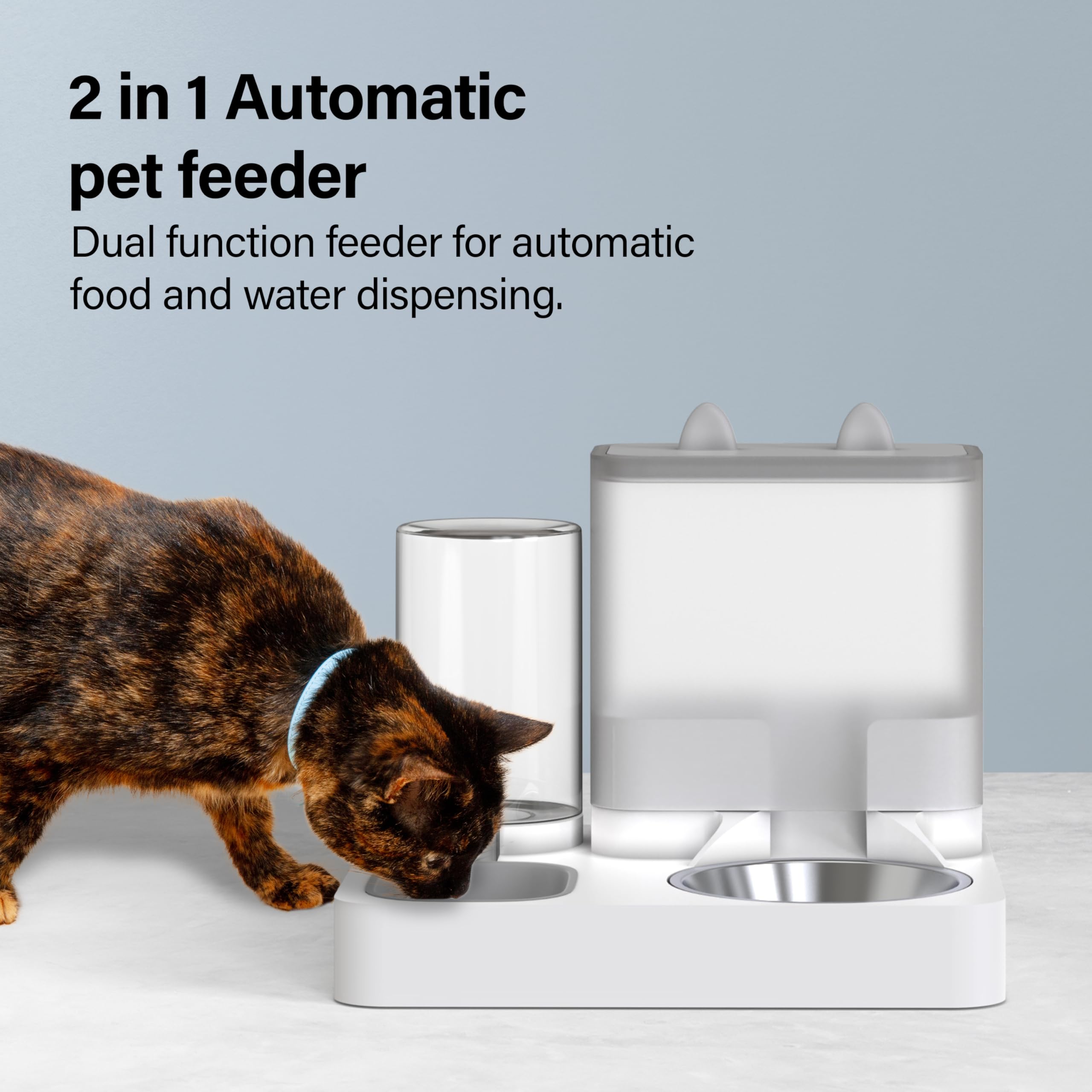 Vivo Technologies 2-in-1 Automatic Pet Feeder & Water Dispenser | 2.2L Food | 1L Water 2
