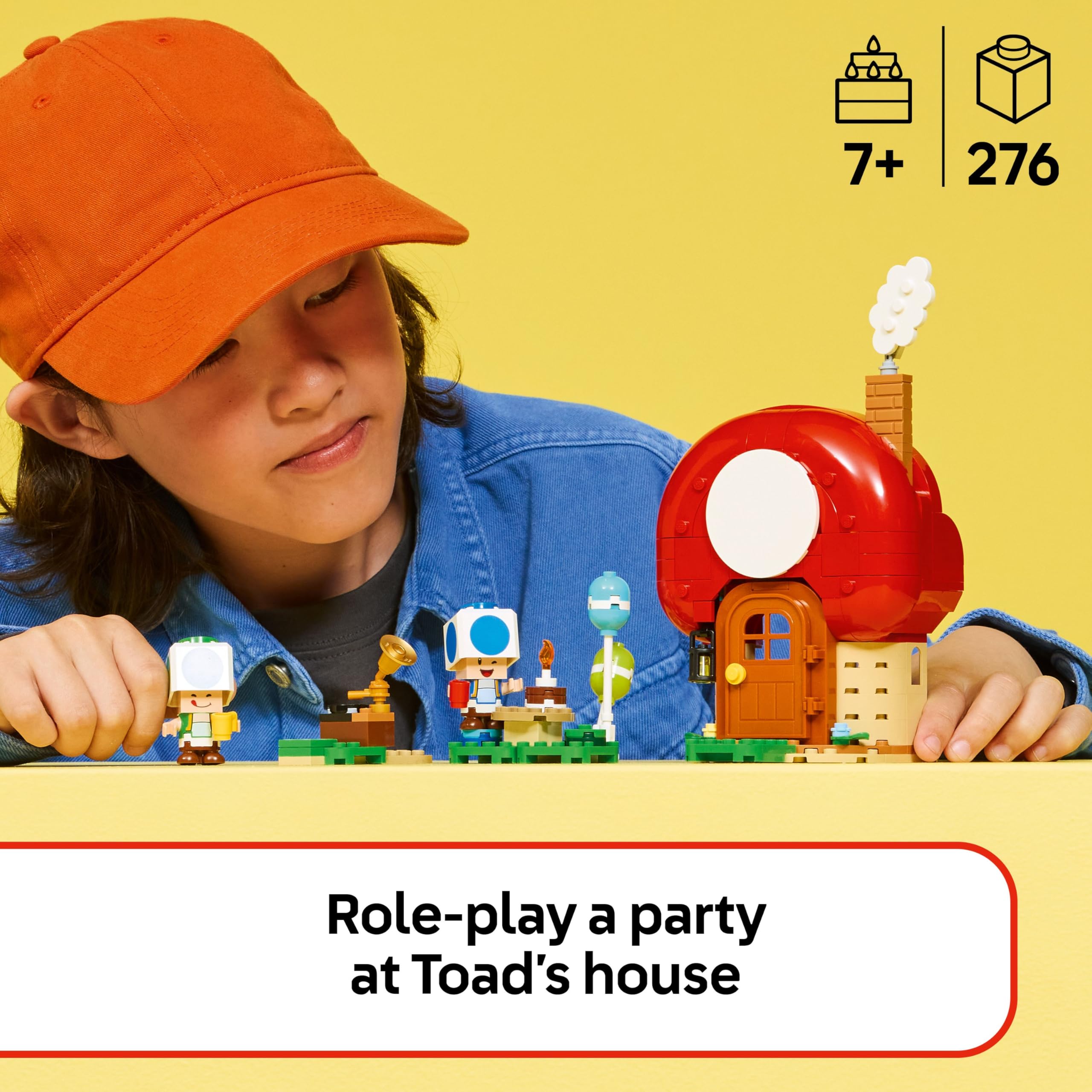 LEGO Super Mario Party at Toad's House Playset - 276-Piece Building Set with Blue & Green Toad Figures for Ages 7+ 6