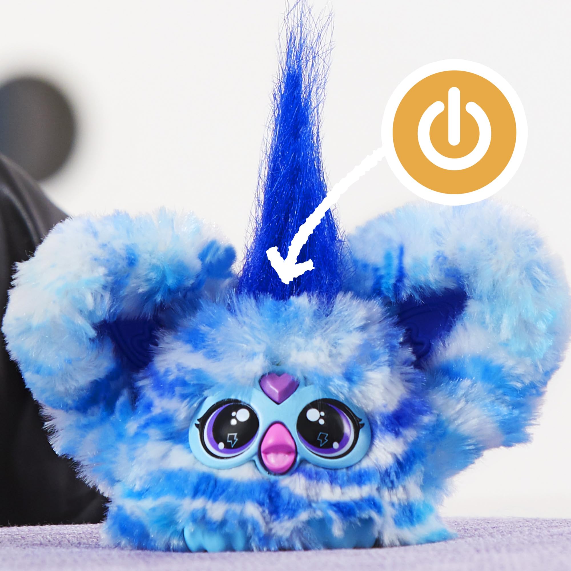 Furby Ooh-Koo Rock 'n' Roll Mini Electronic Plush Toy, Blue 13