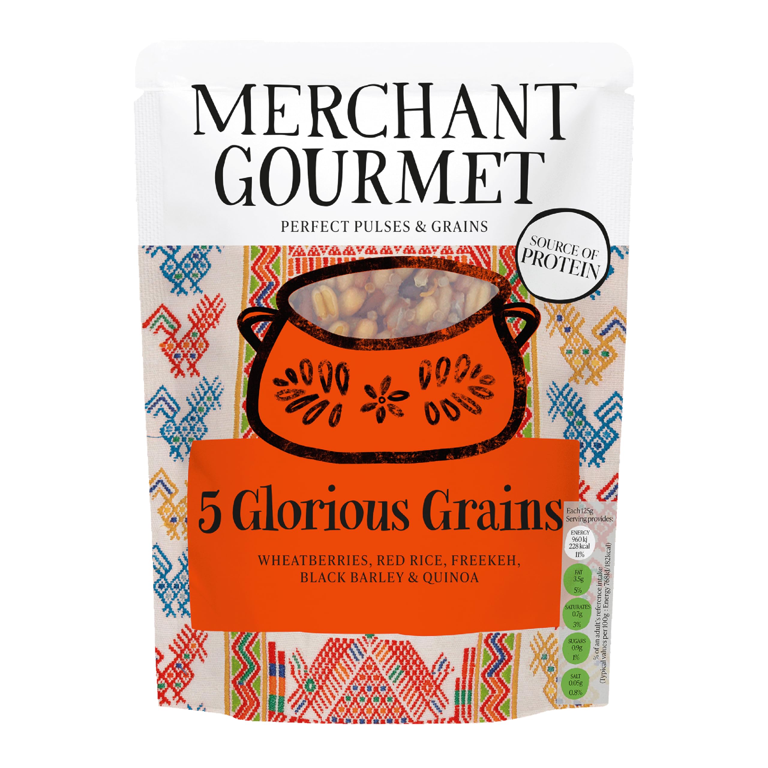 Merchant Gourmet Simply Cooked Glorious Grains with Red Rice & Quinoa - 6 x 250g Pouches