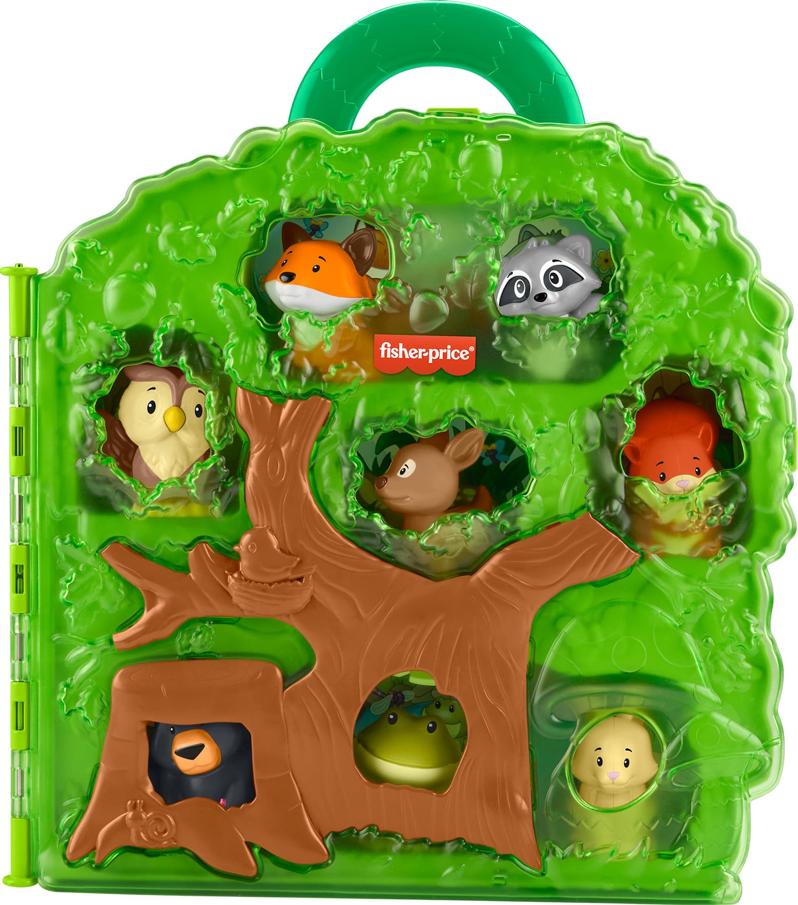Fisher-Price Little People Forest Friends Carry Case Playset - 8-Piece Animal Figures with Tree Storage for Toddlers 1-5 Years