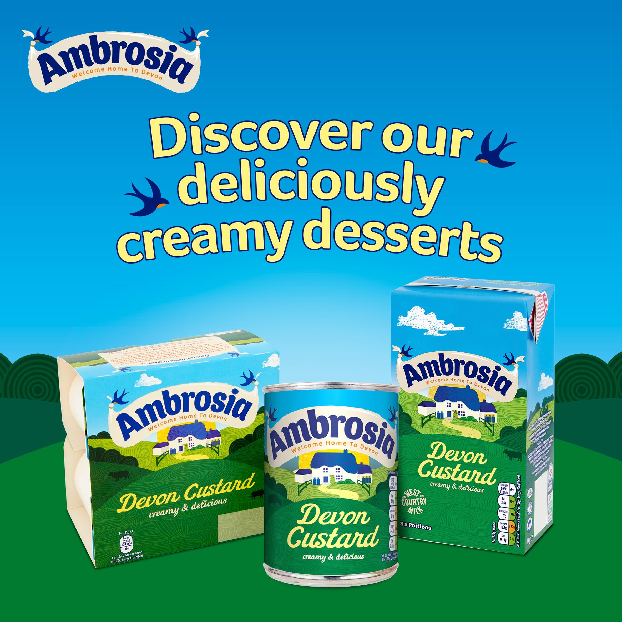 Ambrosia Strawberry Flavour Custard Pots - Pack of 12 | 150g Pots | Ready-to-Eat 5