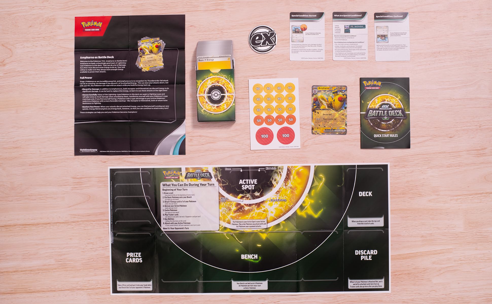 Pokémon TCG: Ampharos ex Battle Deck & 2 Booster Packs 8