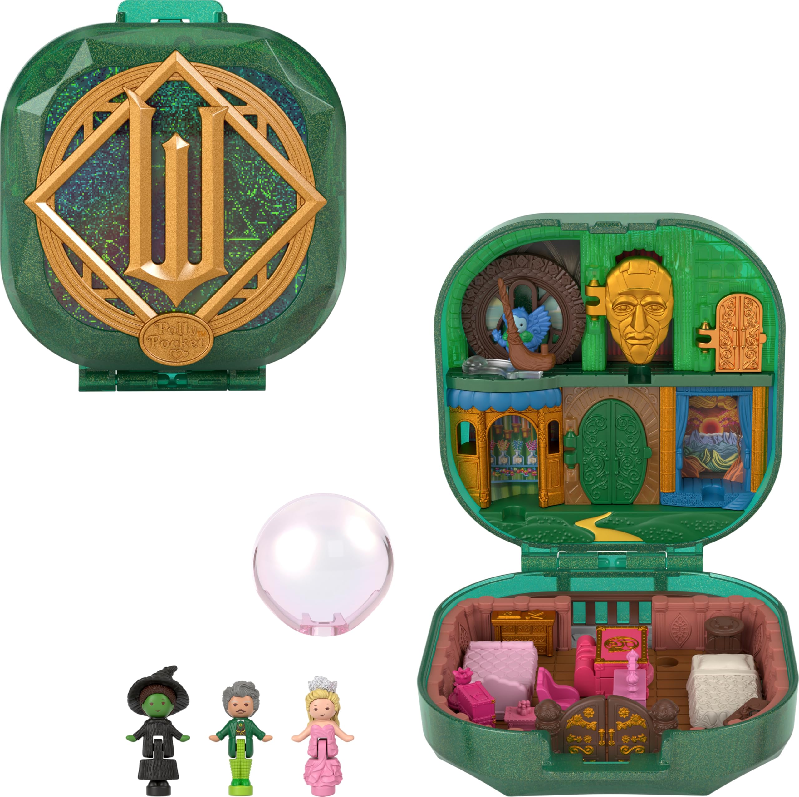 Polly Pocket x Wicked Collector Compact - Micro Dolls & Playset for Ages 4+