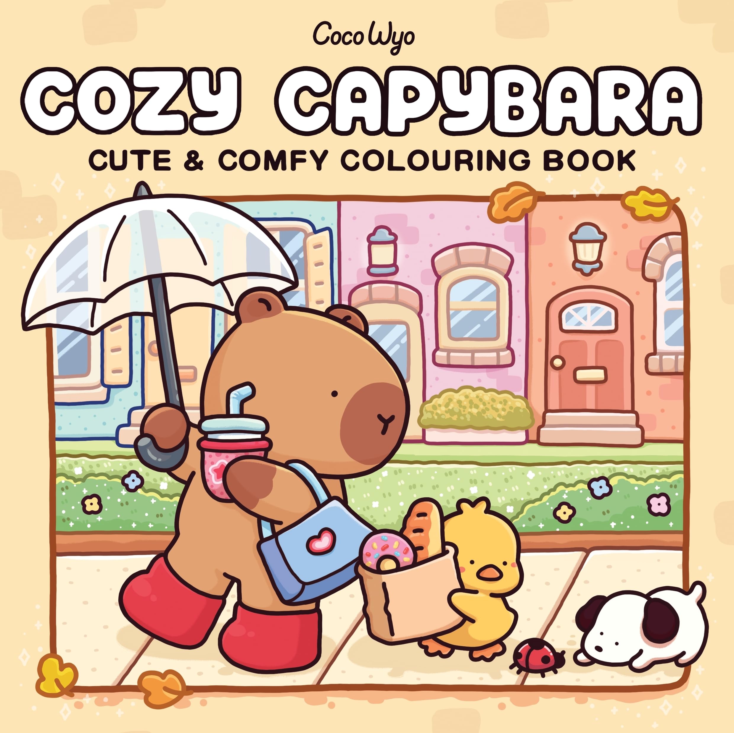 Penguin Cozy Capybara Coloring Book - 45 Illustrations | Ages 12+ | English 1