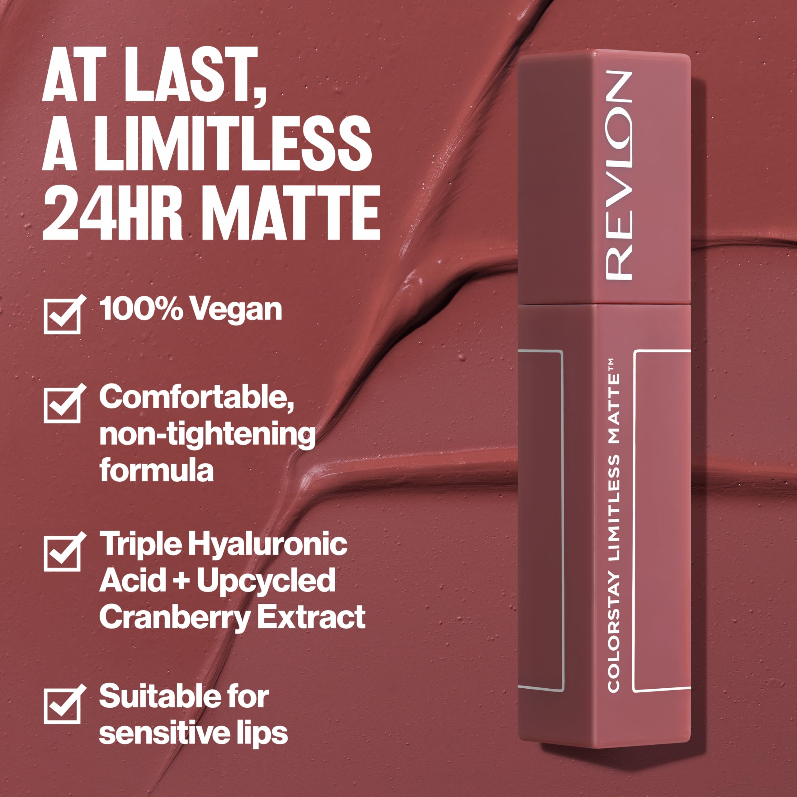 Revlon ColorStay Limitless Matte Lipstick - 24HR Wear, 100% Vegan Formula | Liquid Lipstick 3