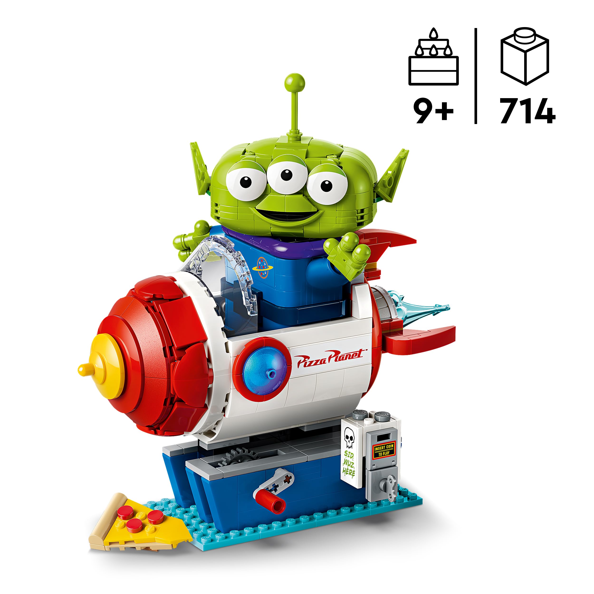 LEGO Disney Pixar Toy Story Alien with Pizza Planet Rocket Ride Building Set 43307 for Ages 9+