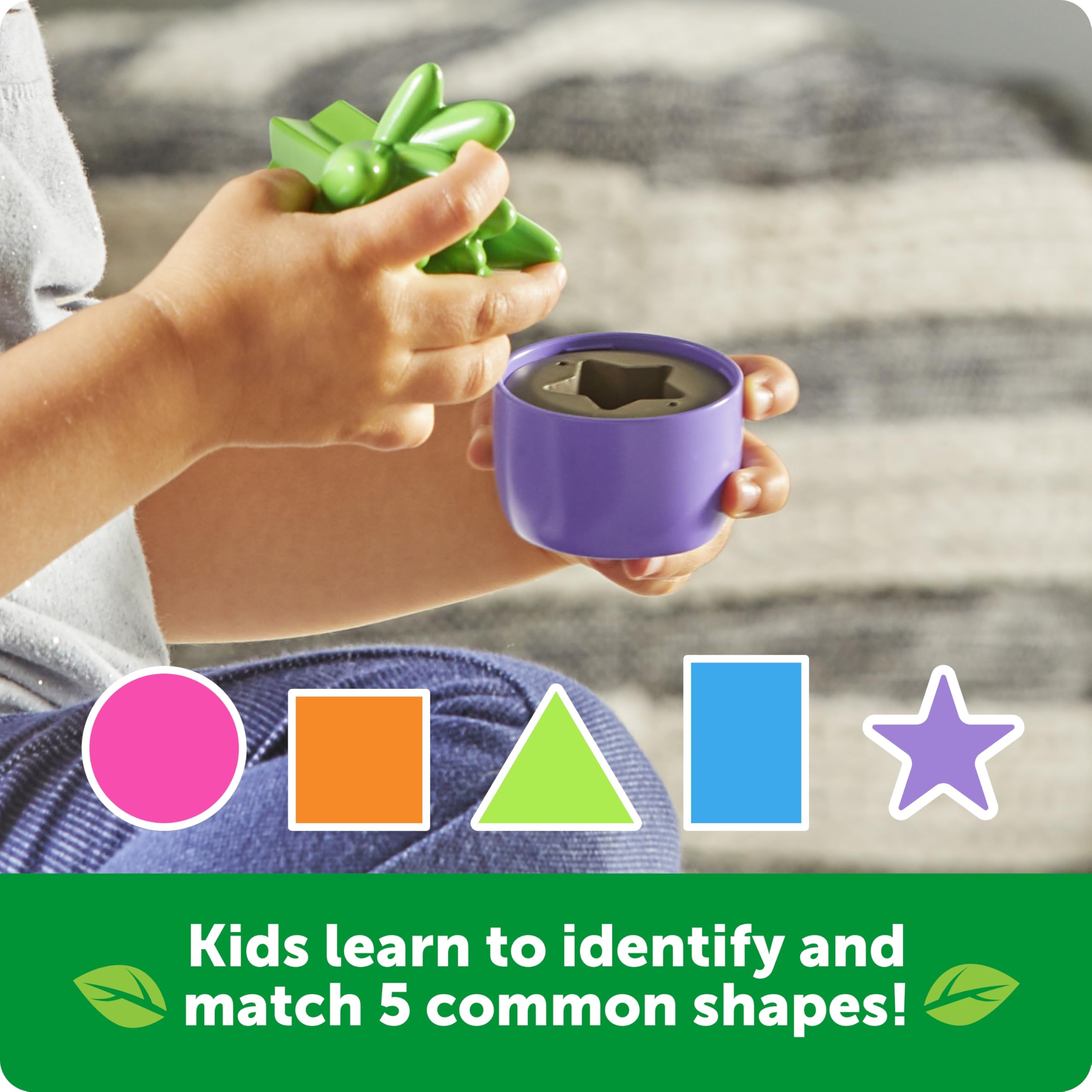 Learning Resources Shape & Colour Garden - Educational Flower Toy for Toddlers 18M+