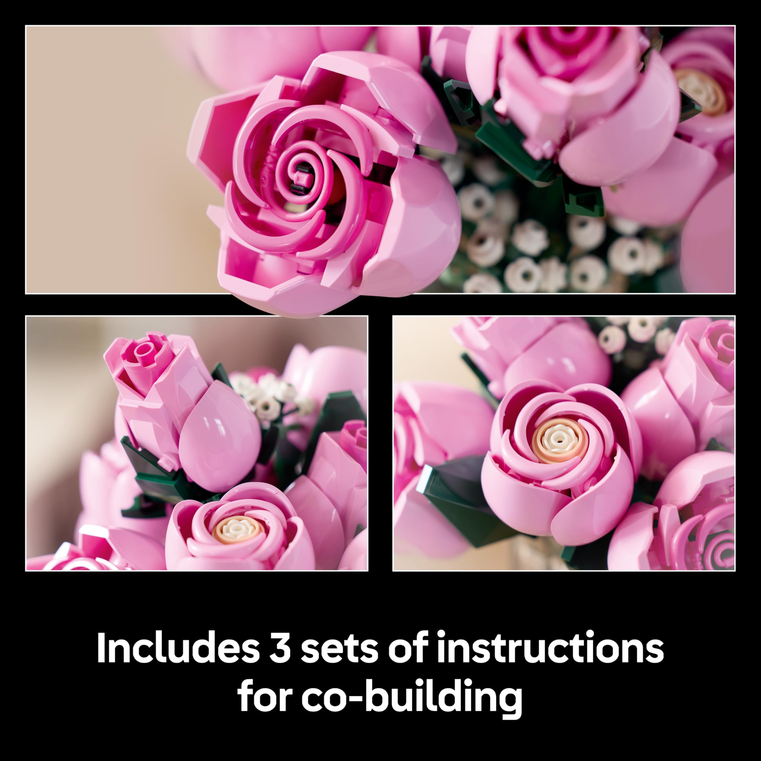 LEGO Botanicals Bouquet of Pink Roses Building Set 10374 | Ages 18+ 6