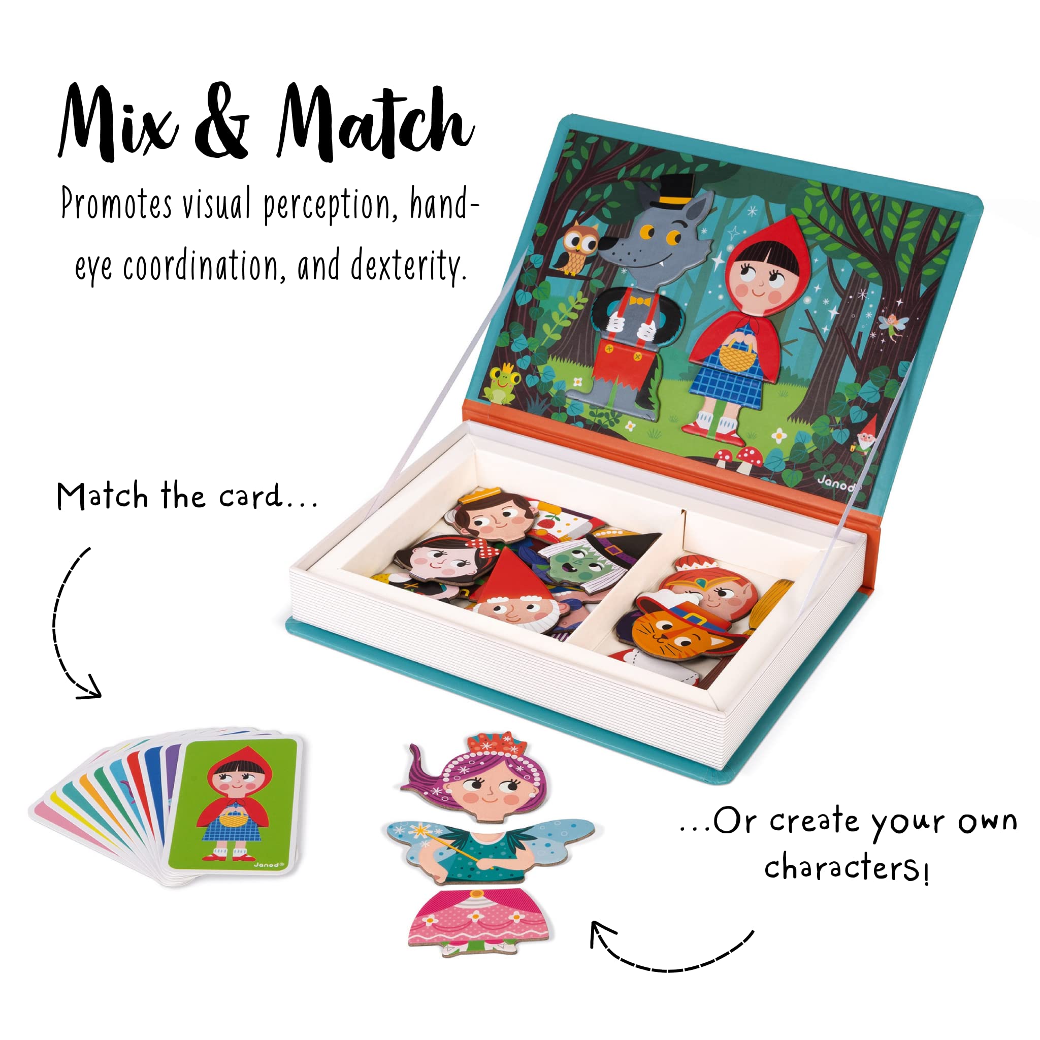 Janod Magneti'Book Story Book - 40-Piece Magnetic Educational Set | Ages 3+ 3