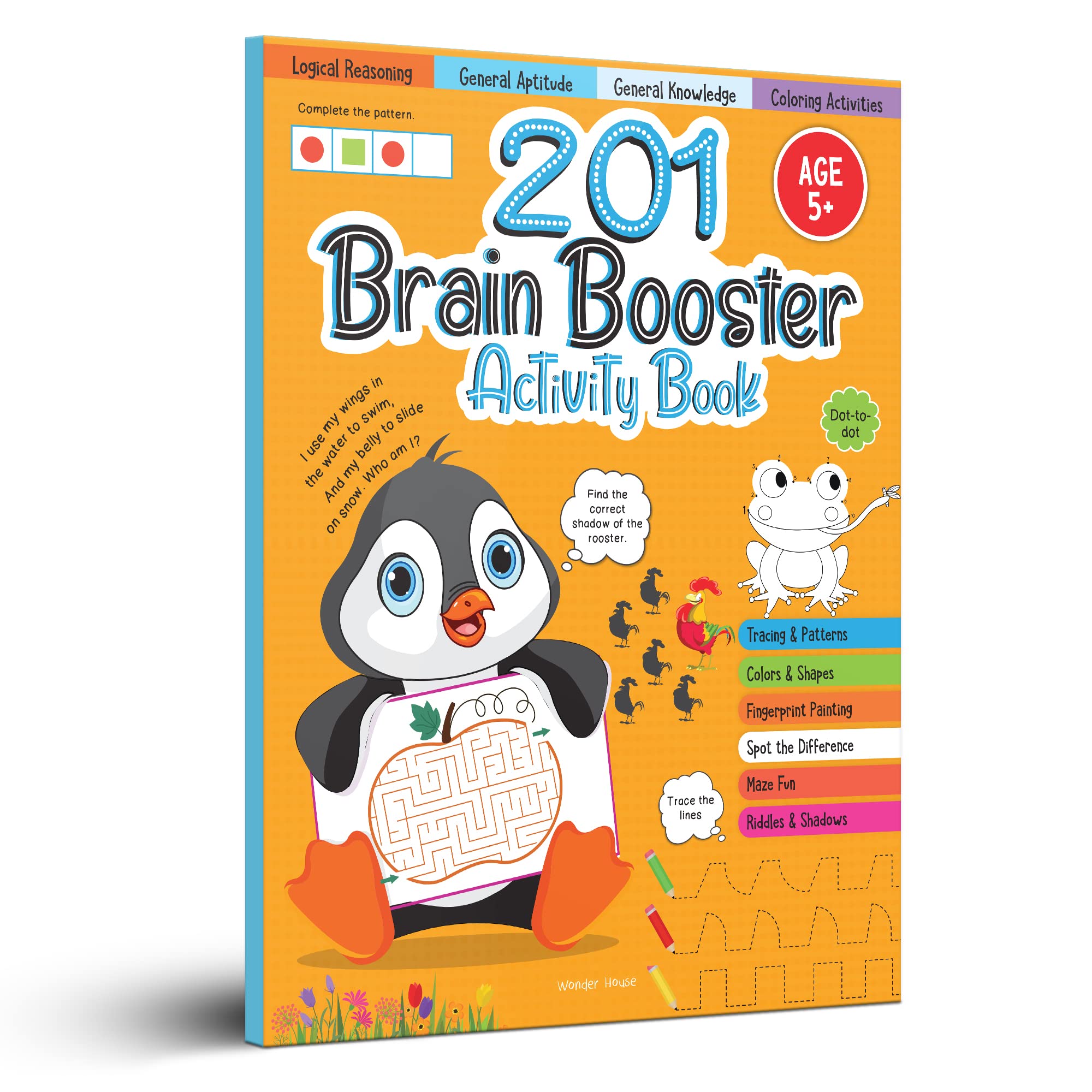 Wonder House 201 Brain Booster Activity Book - Fun Activities and Exercises for Children | Ages 6-9