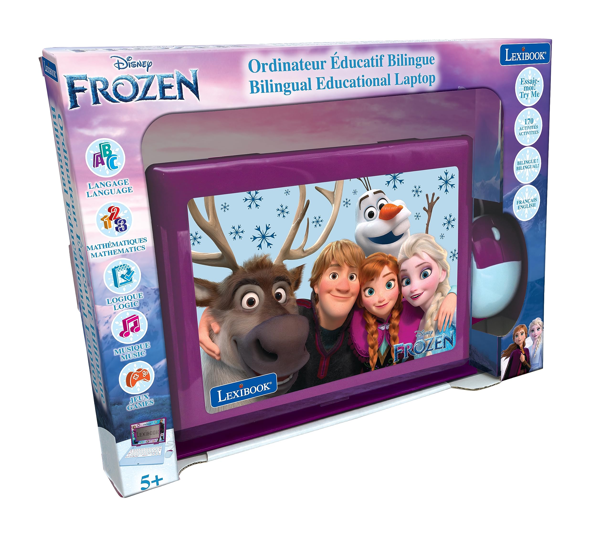 LEXIBOOK Frozen Bilingual Educational Laptop - English & French Learning for Kids 9