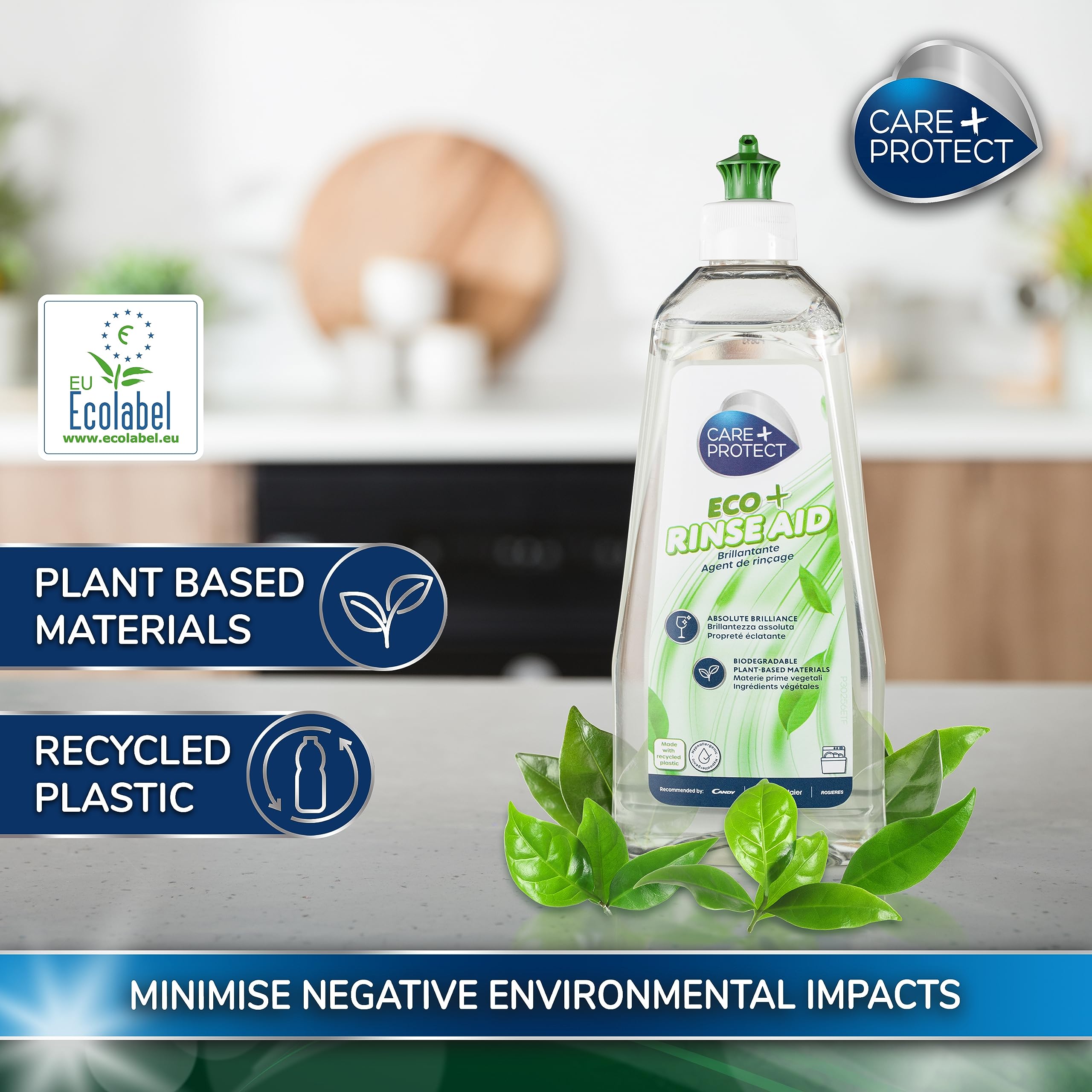 CARE + PROTECT ECO+ Rinse Aid for All Dishwashers - Hypoallergenic, Unscented, 500 ml 5
