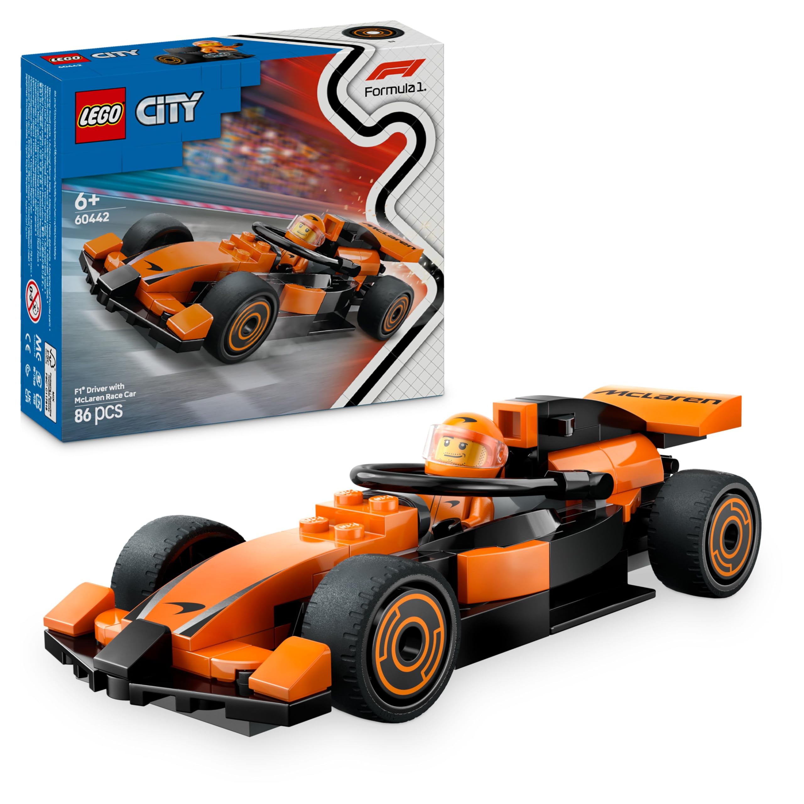 LEGO City 60442 F1 Driver with McLaren Race Car Building Set | Ages 6+ 1