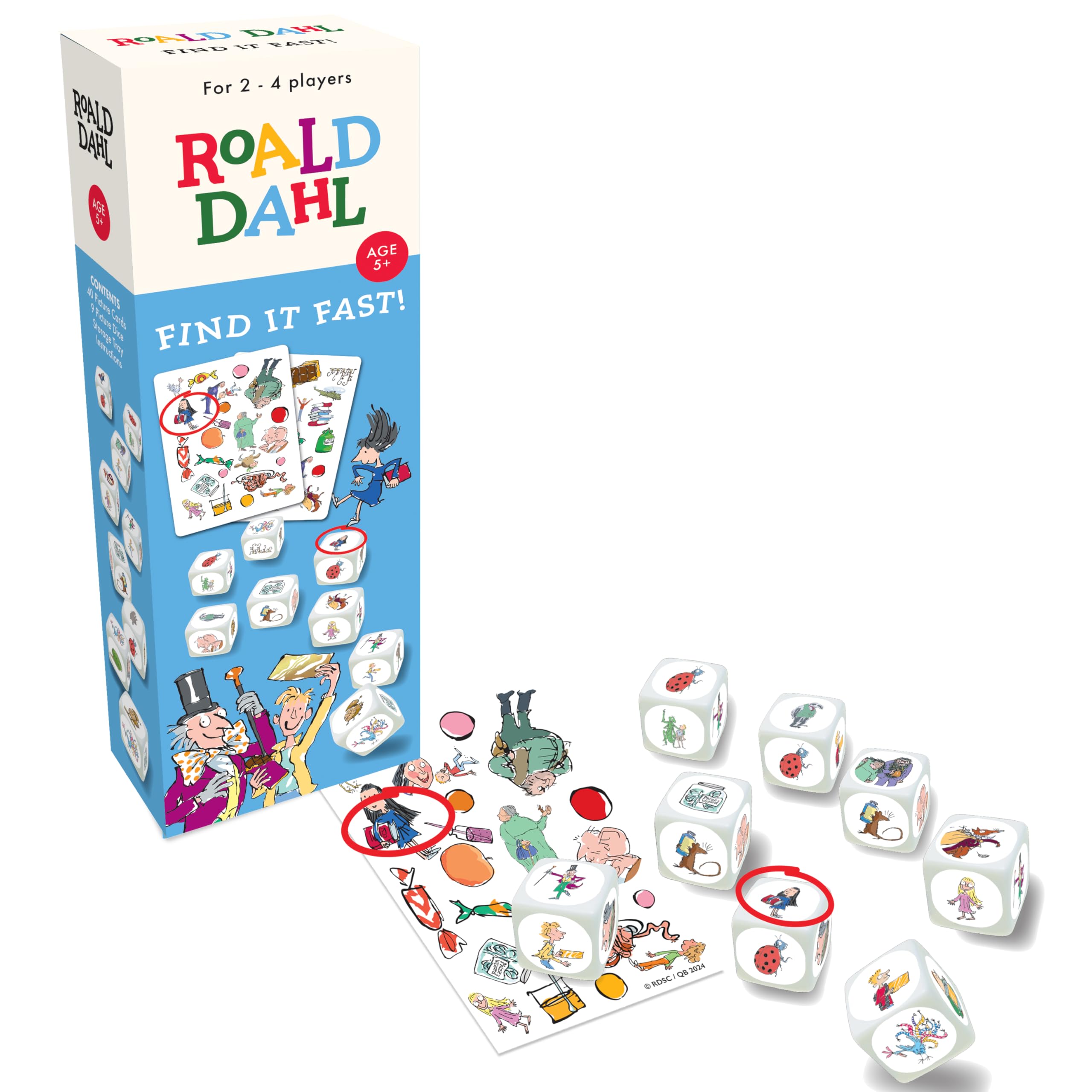 Paul Lamond Roald Dahl Find It Fast Matching Card Game | Ages 5+ | 2-4 Players | Quick-Paced 1
