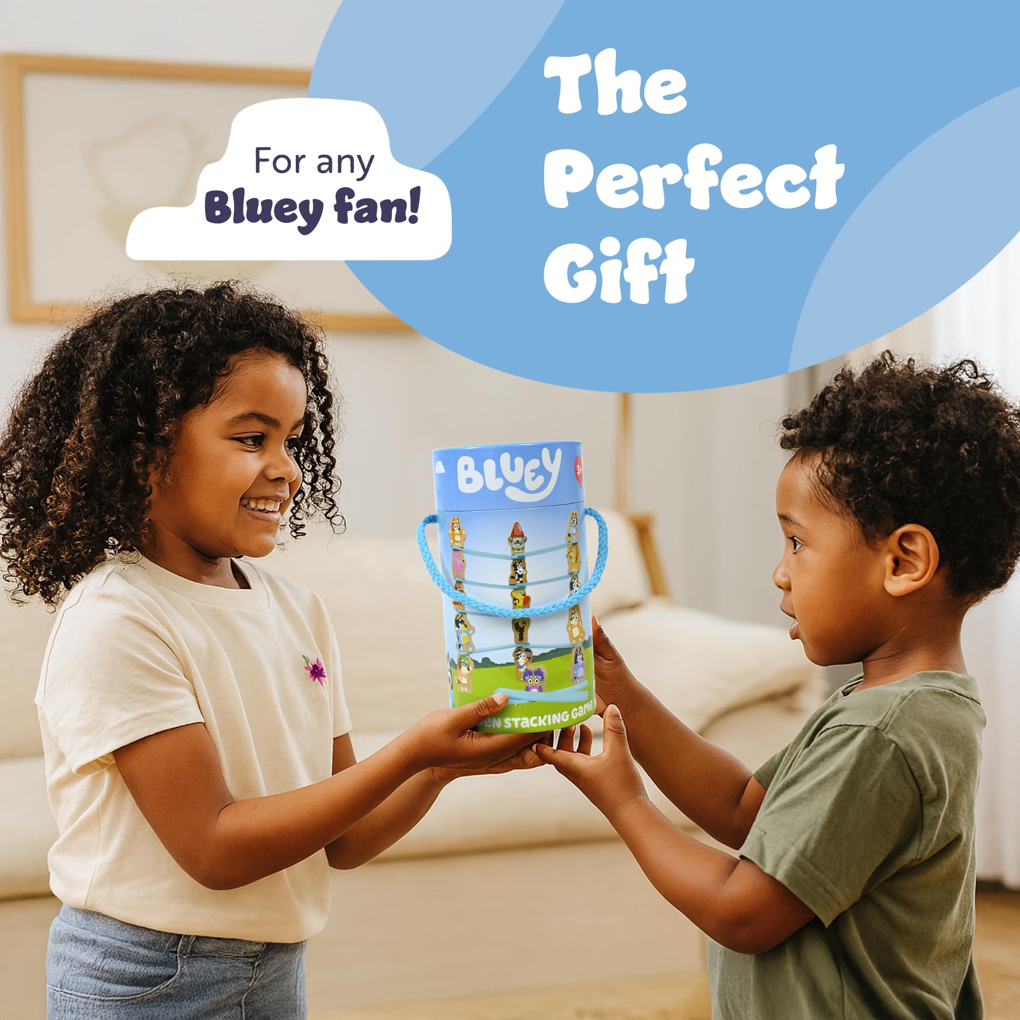 Bluey Wooden Stacking Game - Balancing Toy with 16 Characters for Kids 3+ 14