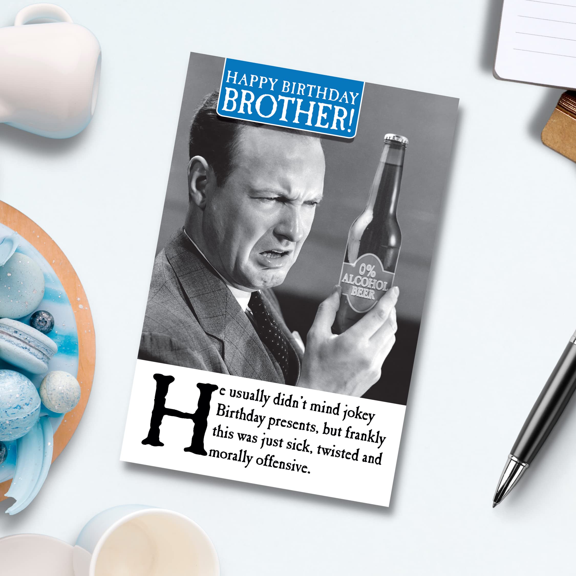 Emotional Rescue Humorous Brother Birthday Card - Iconic Image & Unbeatable Humour | FSC Certified 6