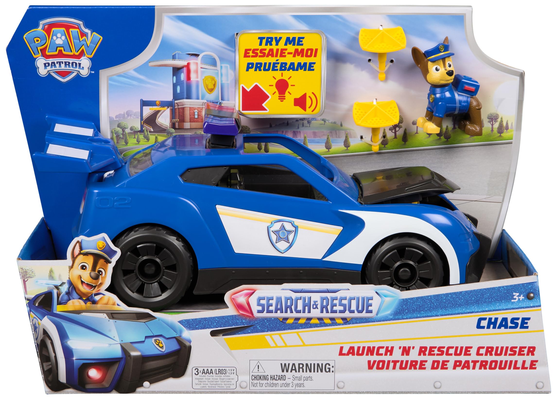 Paw Patrol Search & Rescue Chase Launch “N’ Rescue Cruiser with Figure | 27.9 cm | Ages 3-9 3