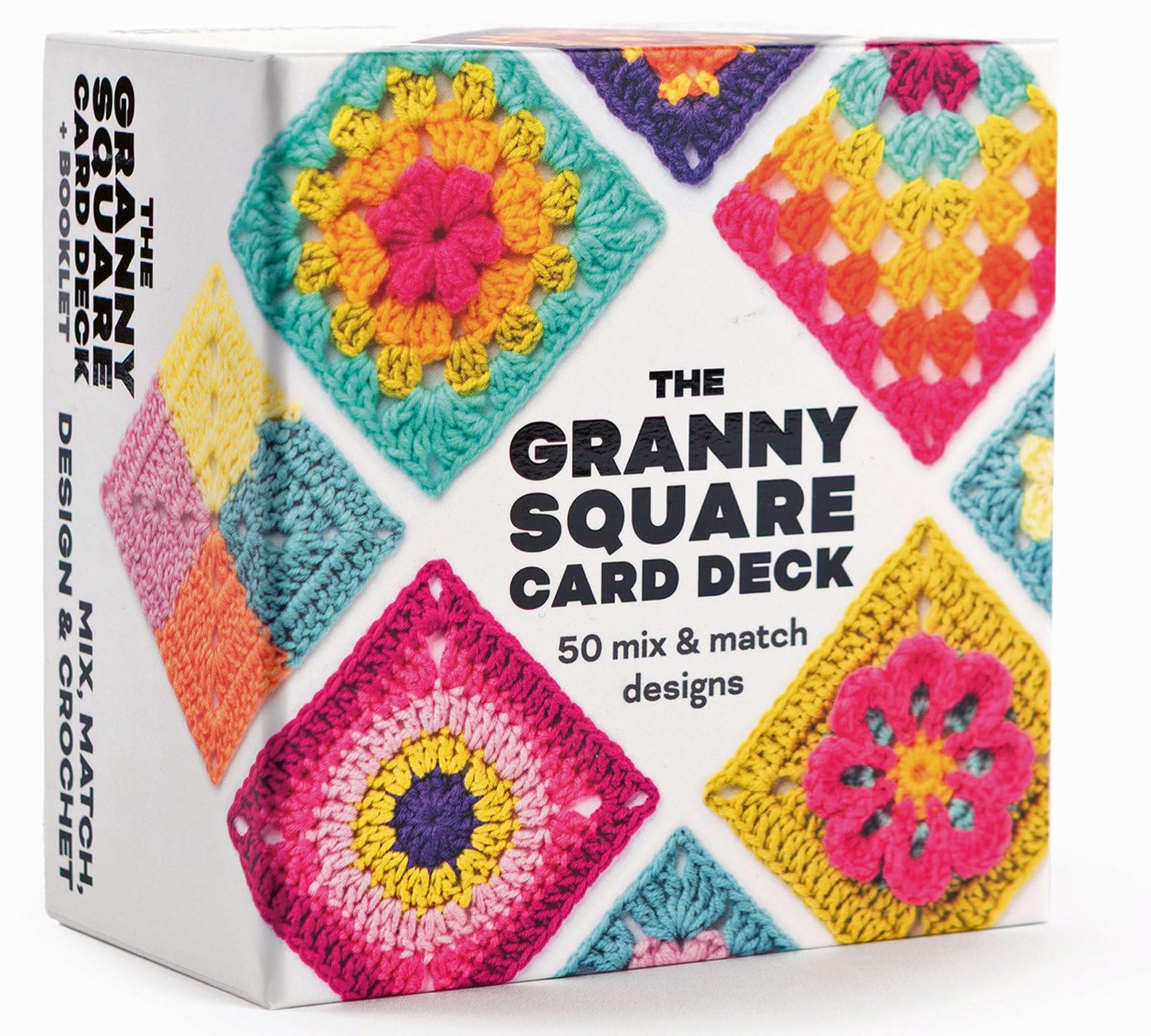 Search Press The Granny Square Card Deck - 50 Mix and Match Designs | Crochet Charts & Color Guide 1