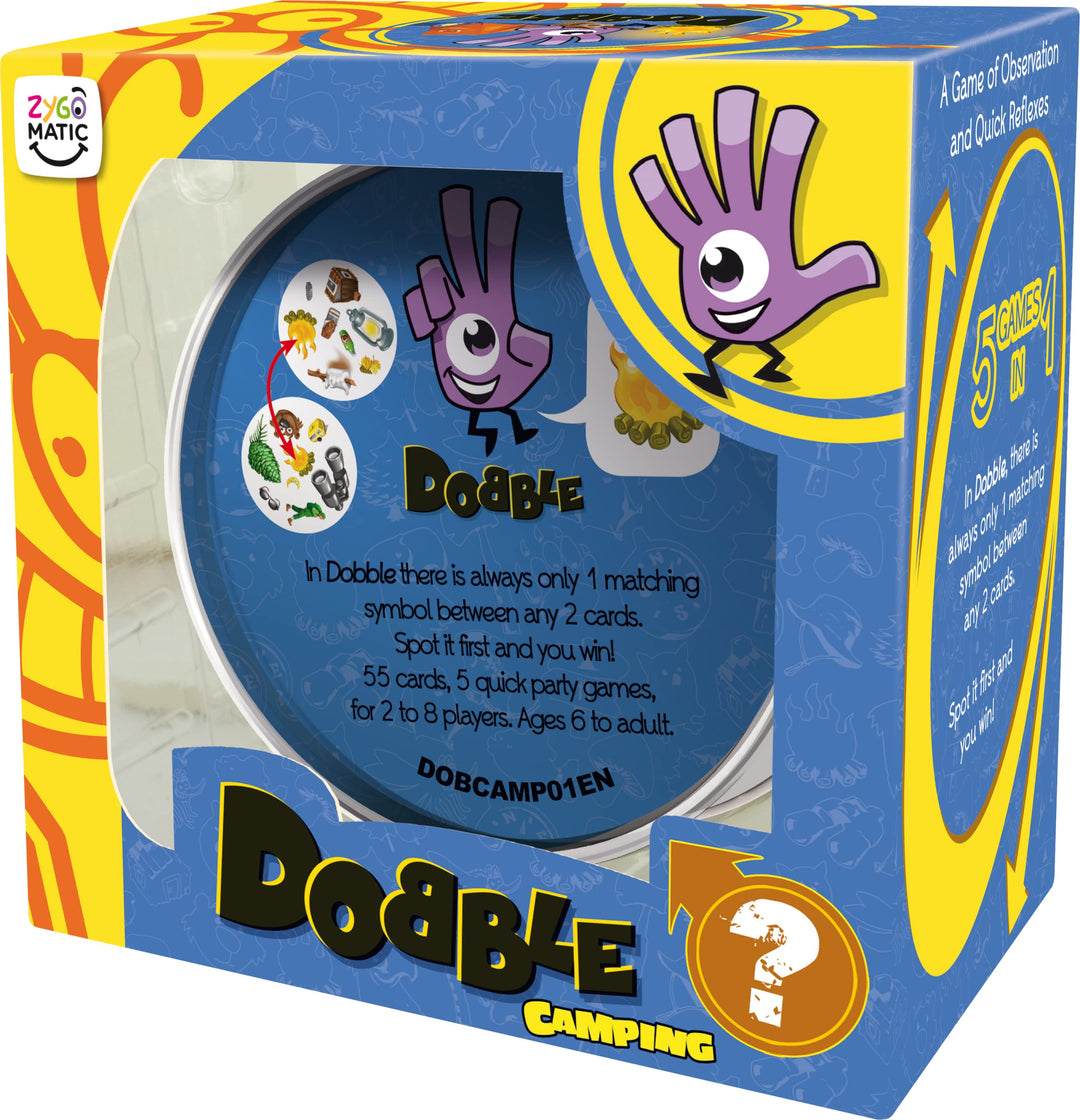 Asmodee Dobble Camping Card Game for Ages 6+ | 2-8 Players | 15-Minute Play Time
