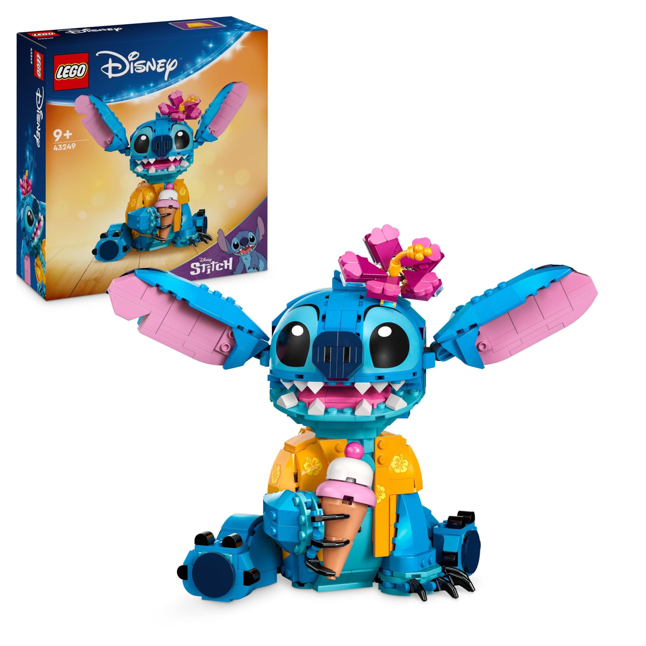 LEGO Disney 43249 Stitch Building Set - Movable Ears & Head | Ages 9+
