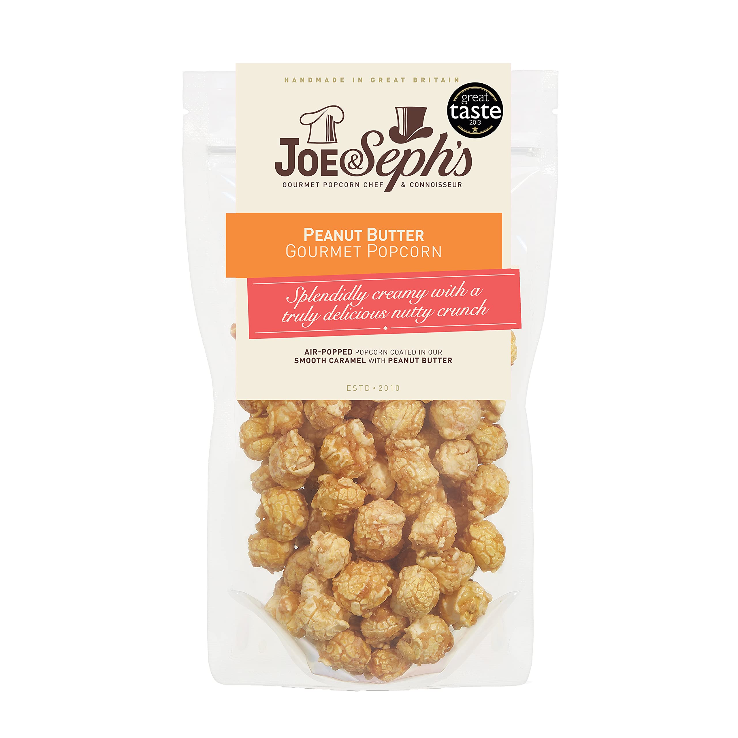 Joe & Seph's Caramel & Peanut Butter Popcorn - Handmade Gourmet | 80g Pouch