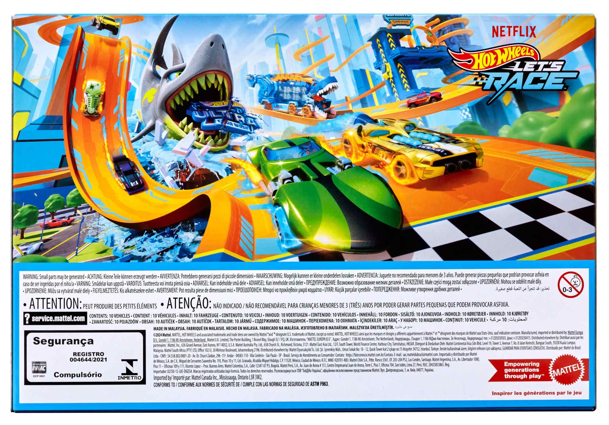 Hot Wheels Let's Race 10-Pack - 1:64 Scale Toy Cars & Trucks for Kids
