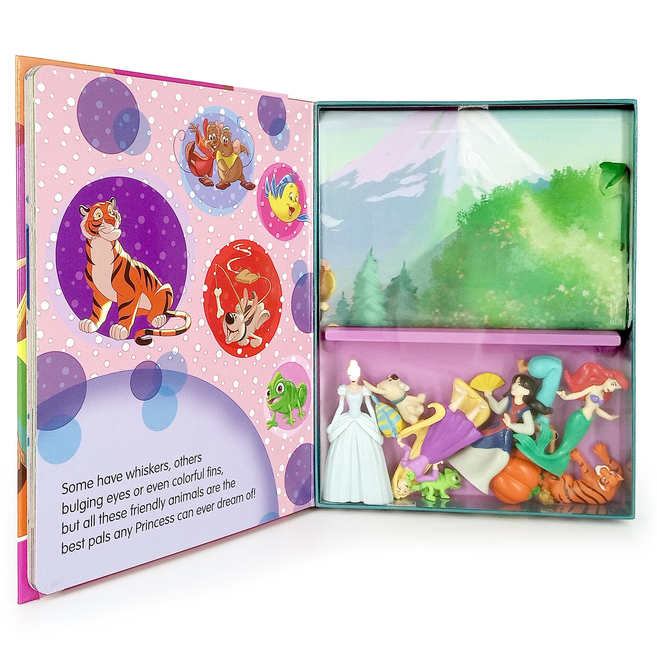 Phidal Disney Princess My Busy Books - Storybook, 10 Figurines, Playmat | Ages 3+