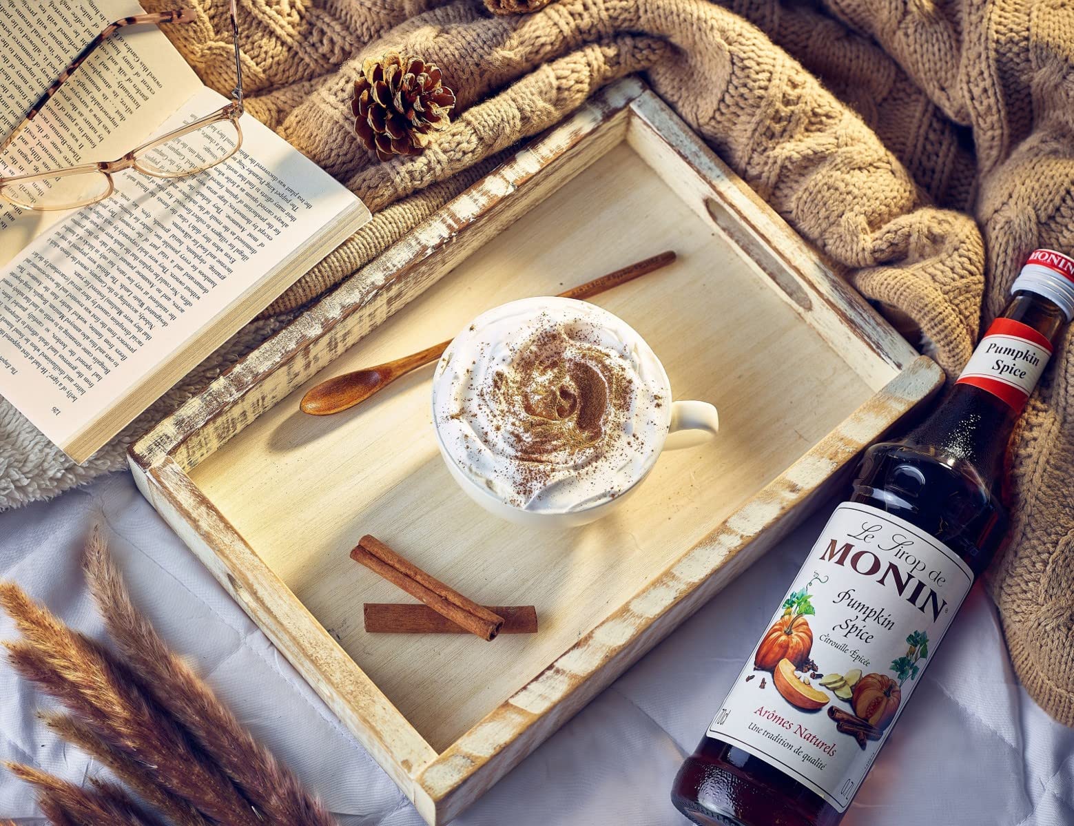 Monin Pumpkin Spice Syrup - Autumnal Flavor for Coffees & Cocktails | 700ml 3