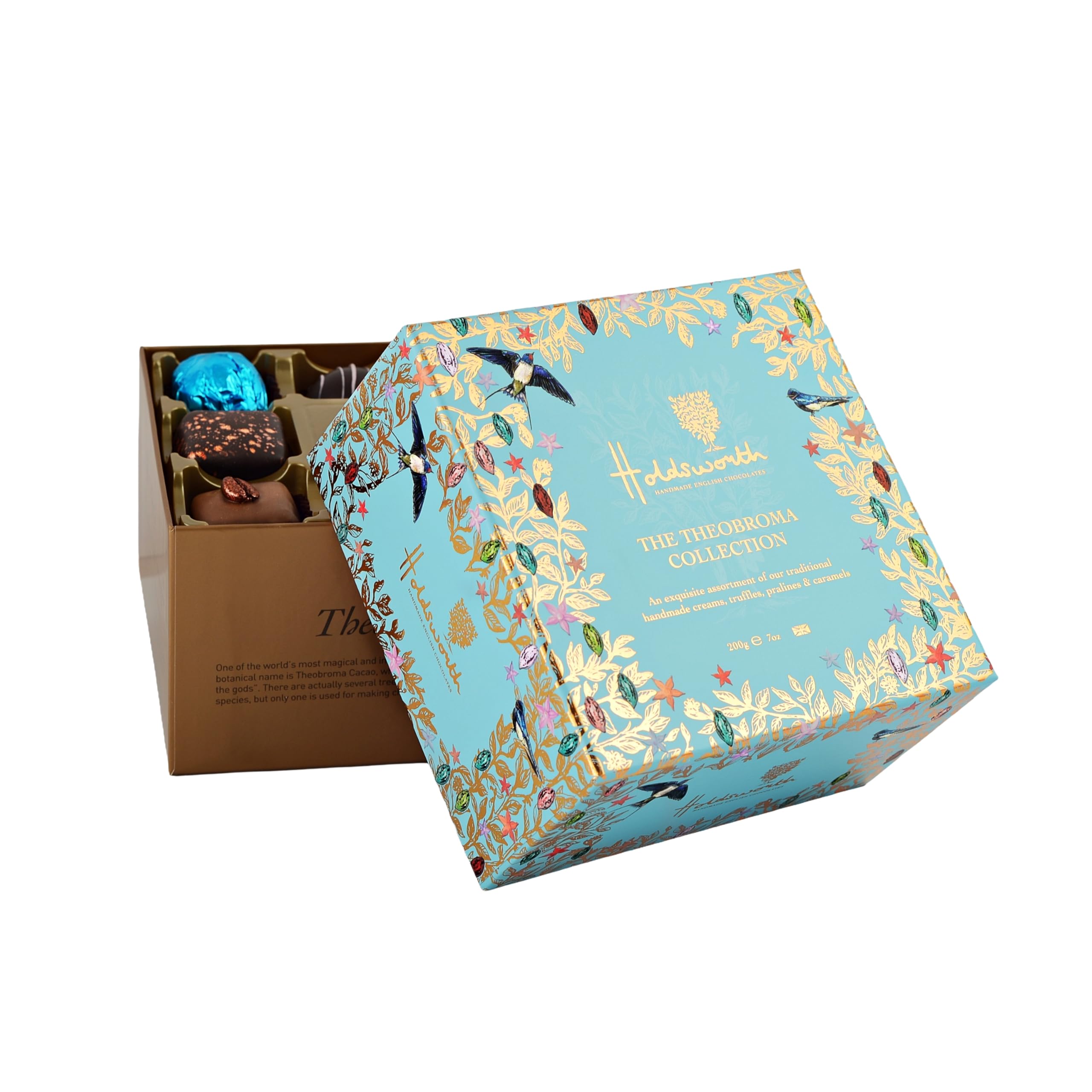 Holdsworth Handmade English chocolates Theobroma Collection Gift Box - 16 Luxury Chocolates | 200g
