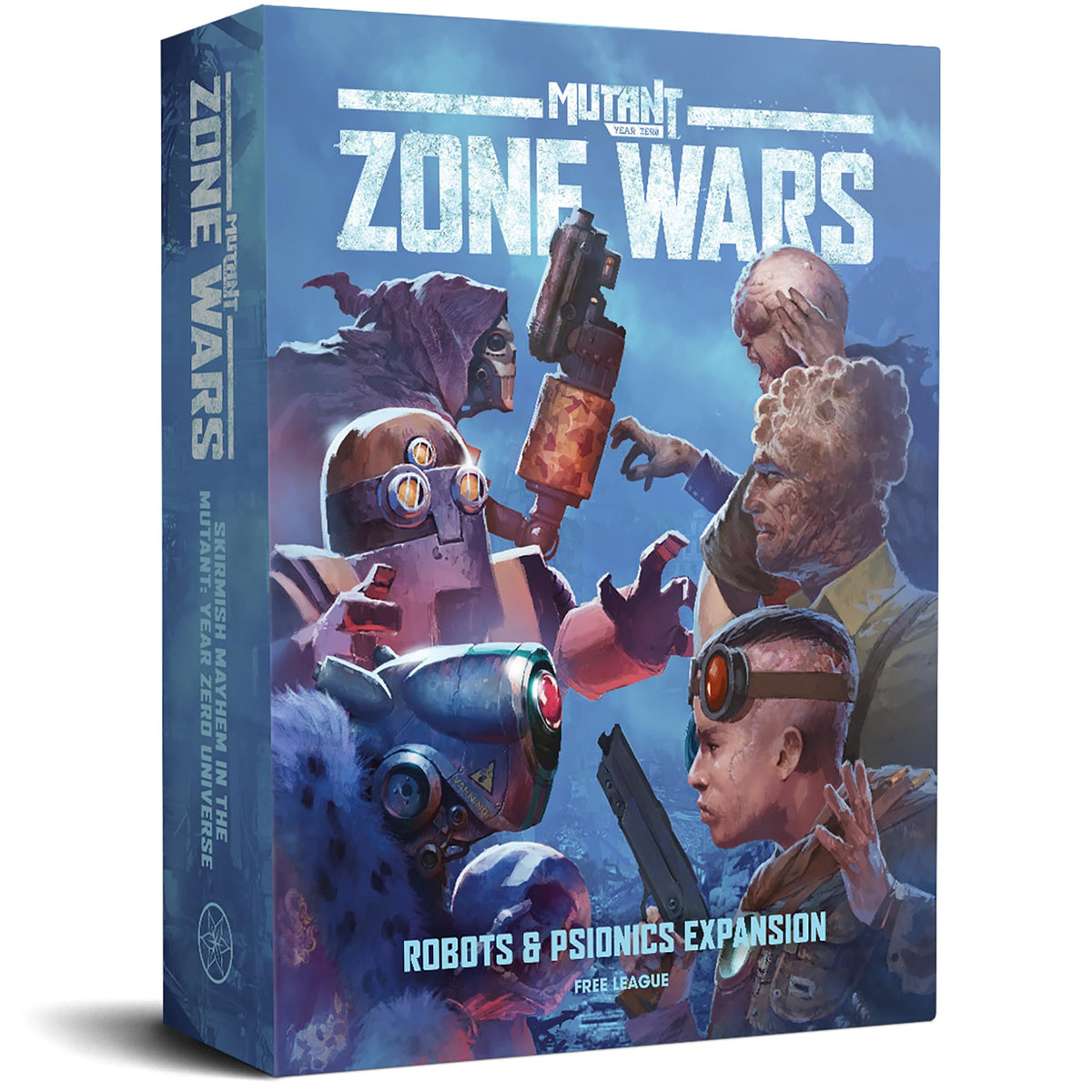 Free League Mutant Year Zero: Zone Wars - Robots & Psionics Expansion | 2 New Factions | 10 Miniatures | 5 Scenarios