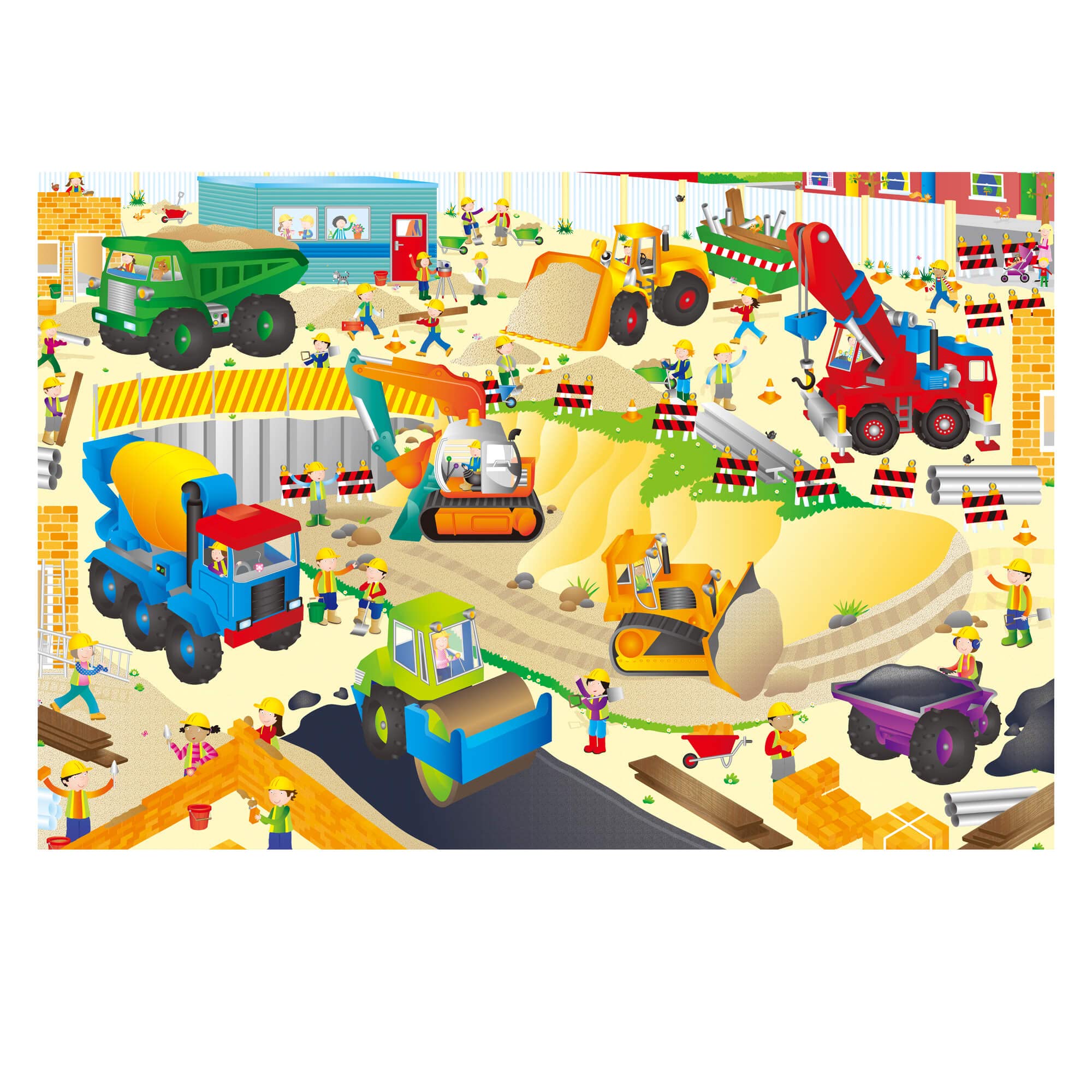 Galt Toys, Giant Floor Puzzle - Construction Site, Floor Puzzles for Kids, Ages 3 Years Plus 3