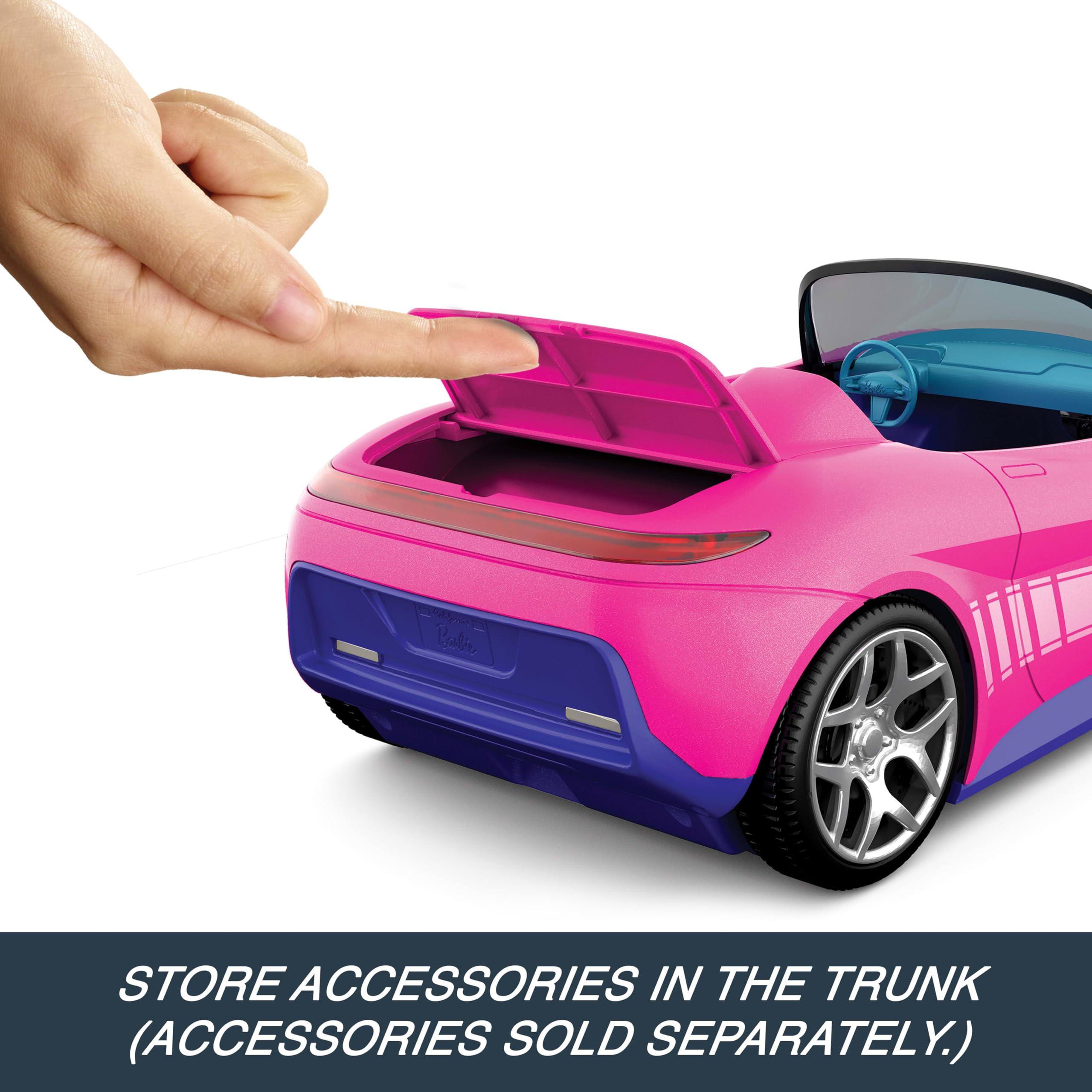 Hot Wheels Barbie RC Convertible - Pink, 2-Doll Capacity, Ages 4+ 5