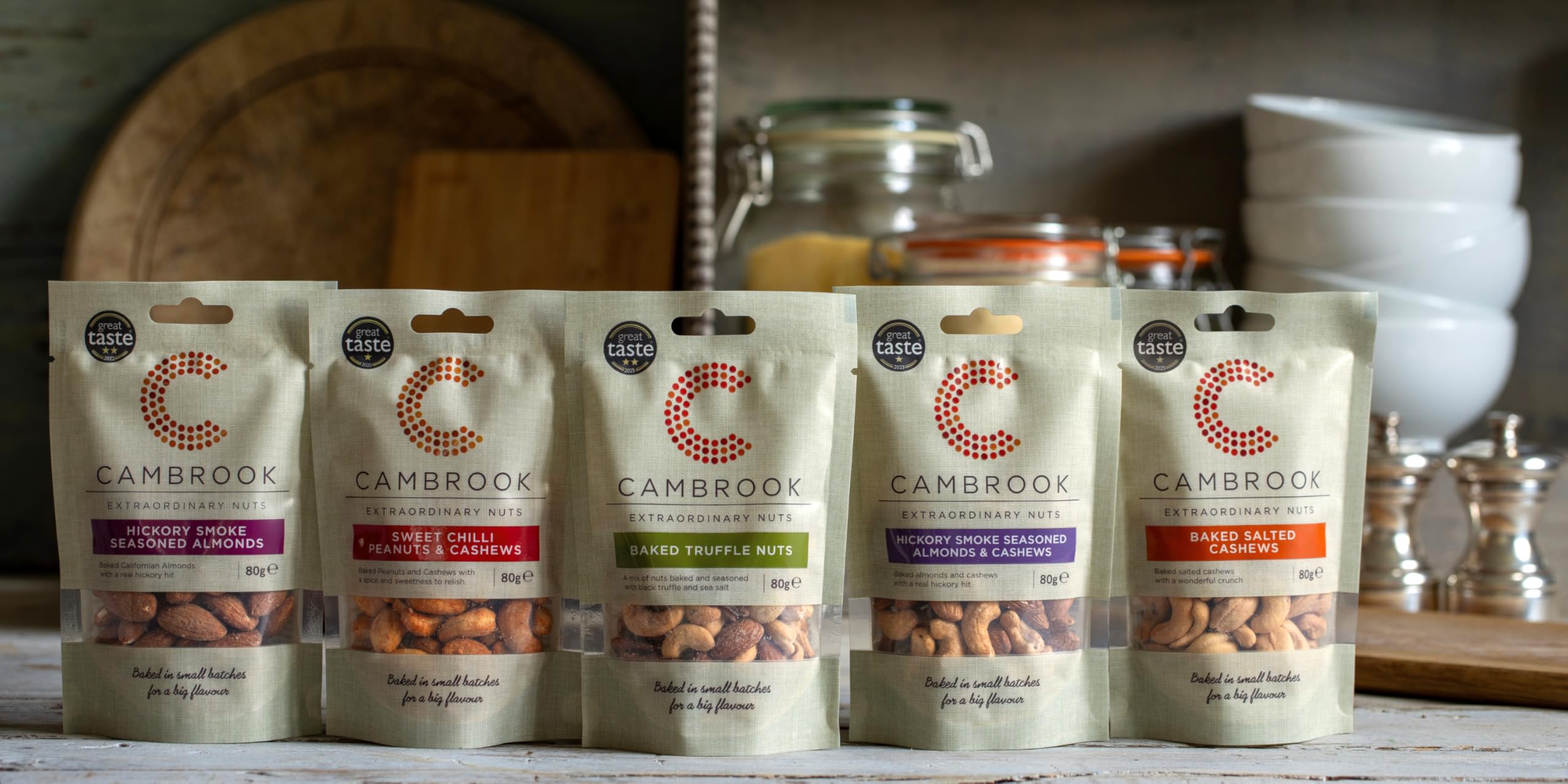 Cambrook - Hickory Smoke Seasoned Almonds & Cashews | Baked Not Fried | 80g 4