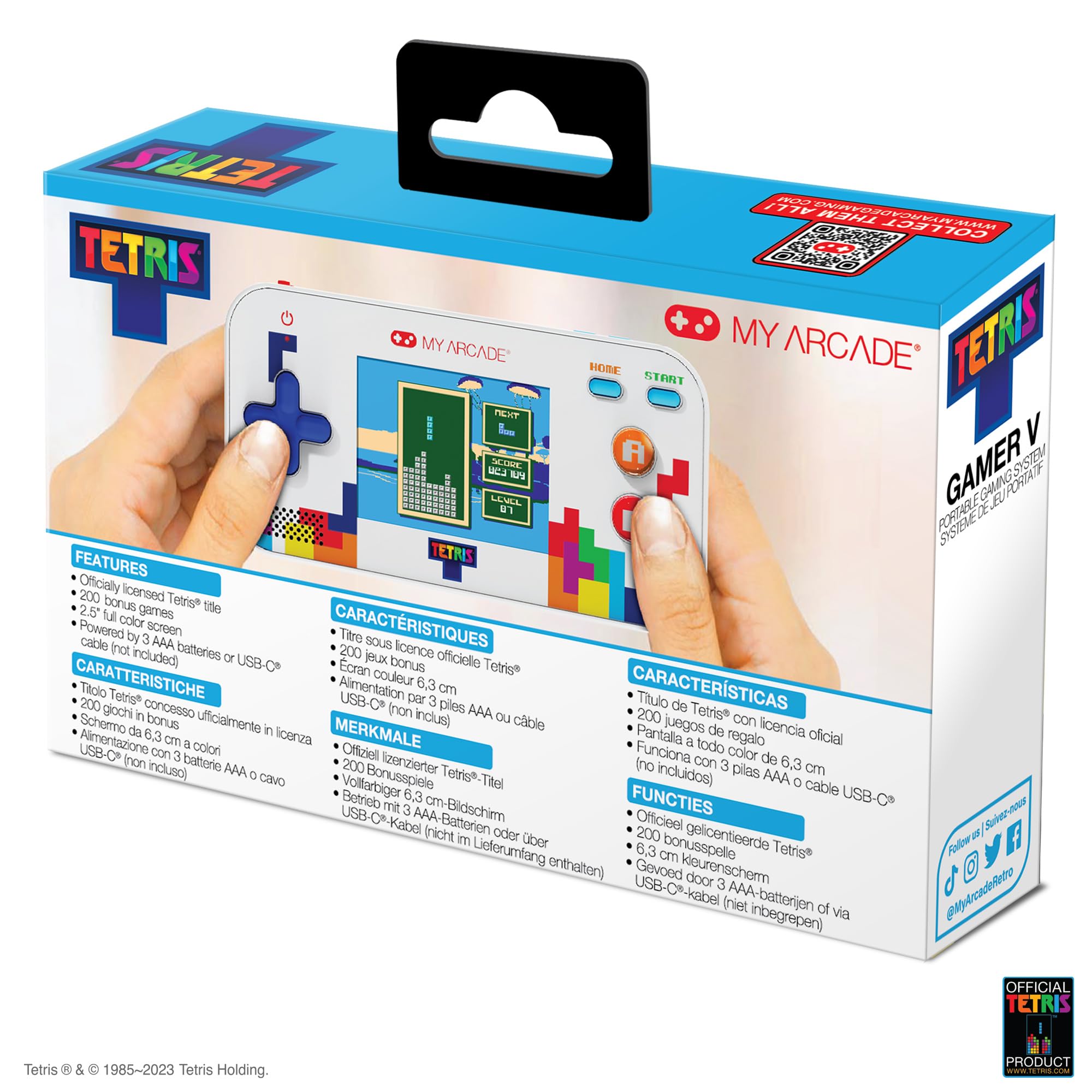 MY ARCADE Tetris Gamer V Classic Handheld Portable Video Game System 6