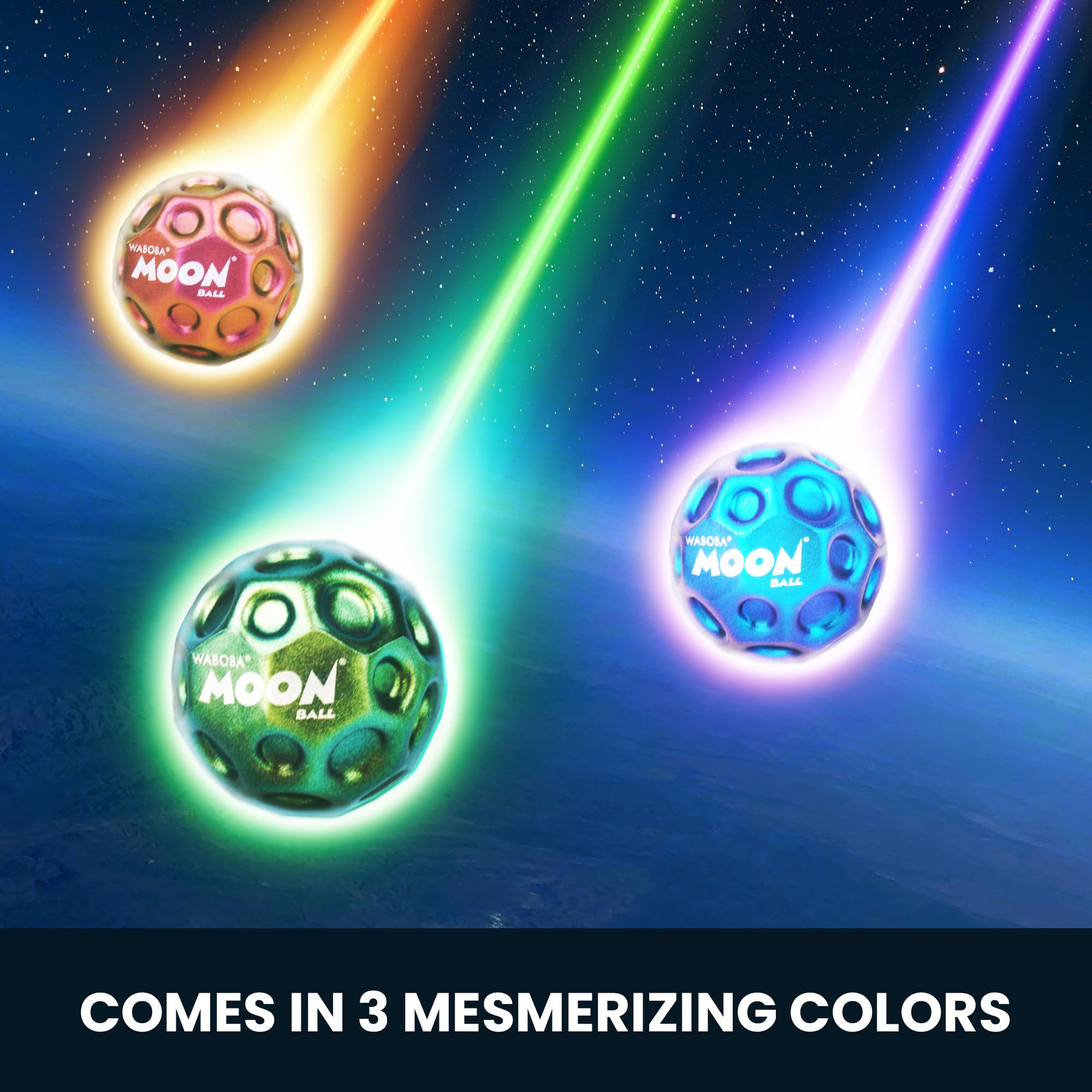 Waboba Metallic Moon Ball - Hyper Bouncy, Iridescent Color-Changing, 65mm PU Ball 5