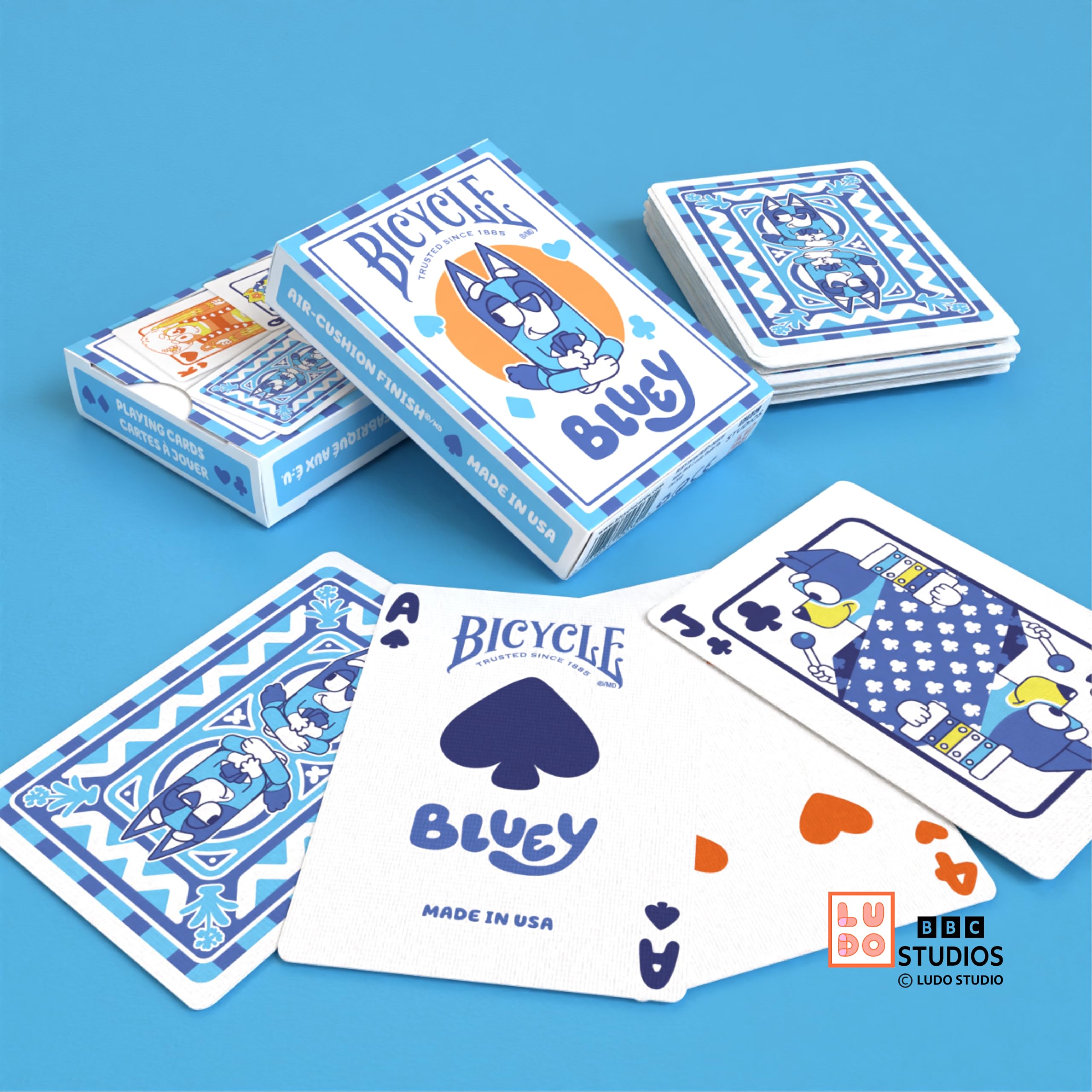 Bicycle Bluey Playing Cards Deck - Official Artwork, Custom Court Cards, Premium Quality 5