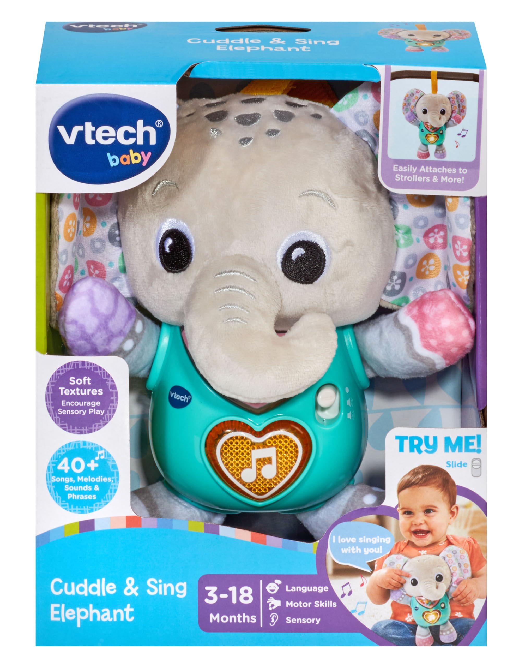 VTech Baby Cuddle & Sing Elephant - Interactive Learning Toy | Ages 3-18 Months | Pastel Pink 3
