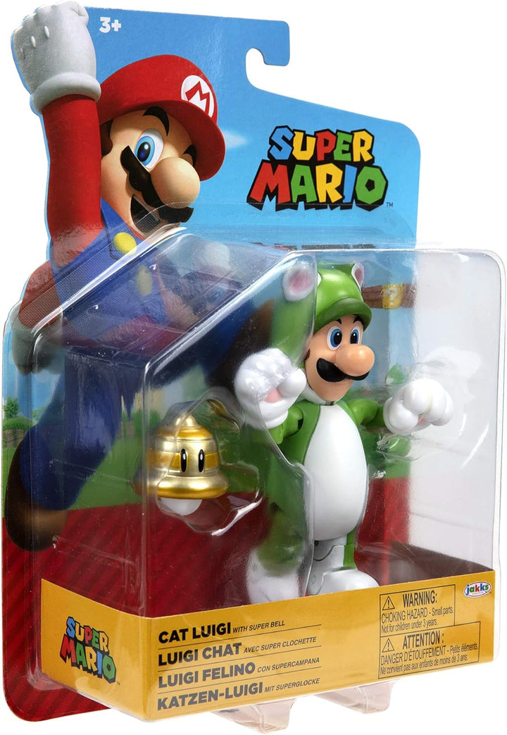 Super Mario - Nintendo Switch Cat Luigi Collectible Action Figure (2023)