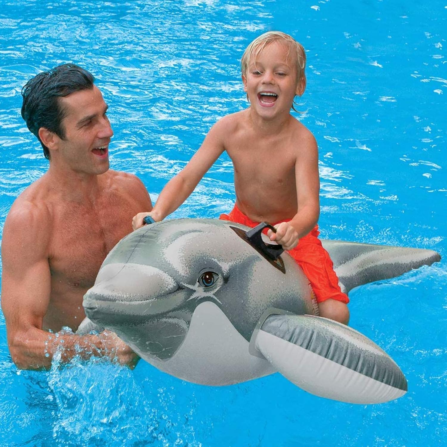 Intex Lil' Dolphin Ride-On Inflatable - Grey 8