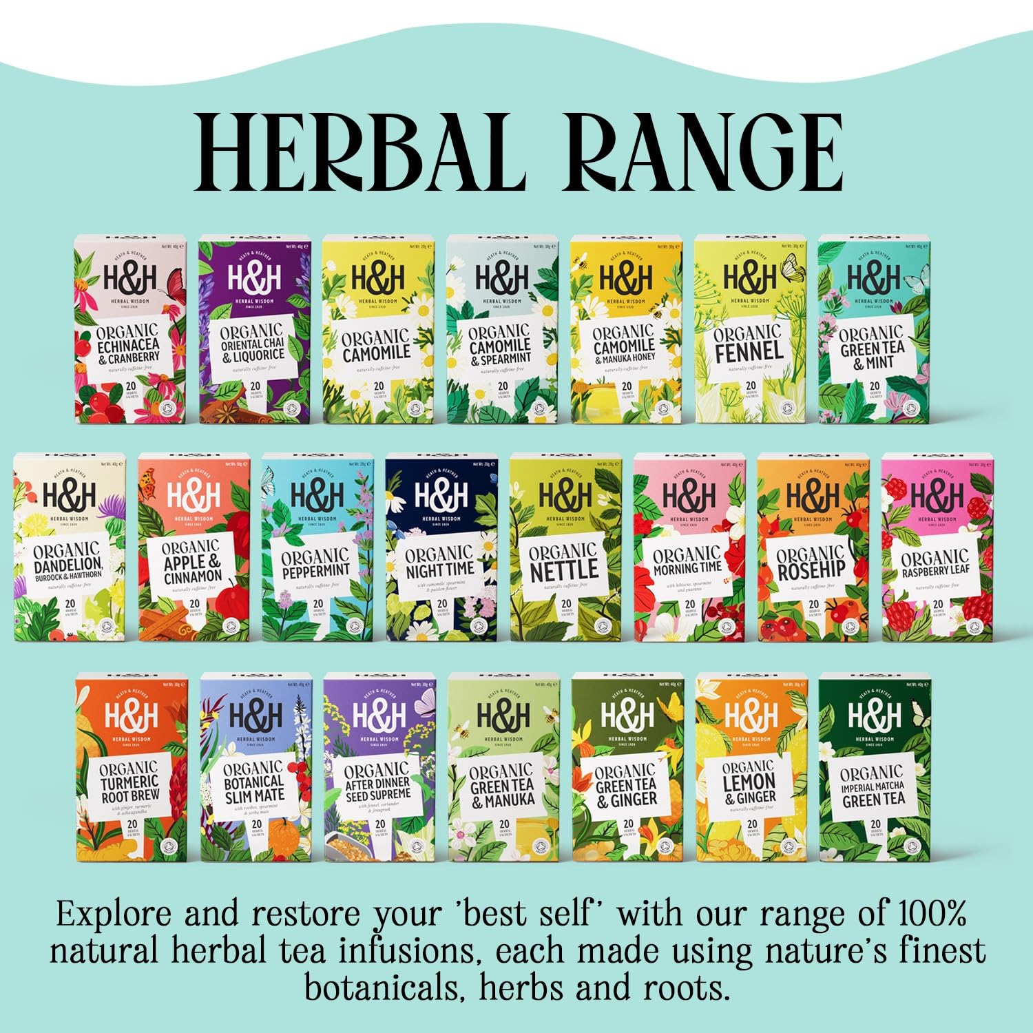 Heath & Heather Organic Peppermint Tea - 20 Count Teabags | Caffeine-Free Digestive Support 6