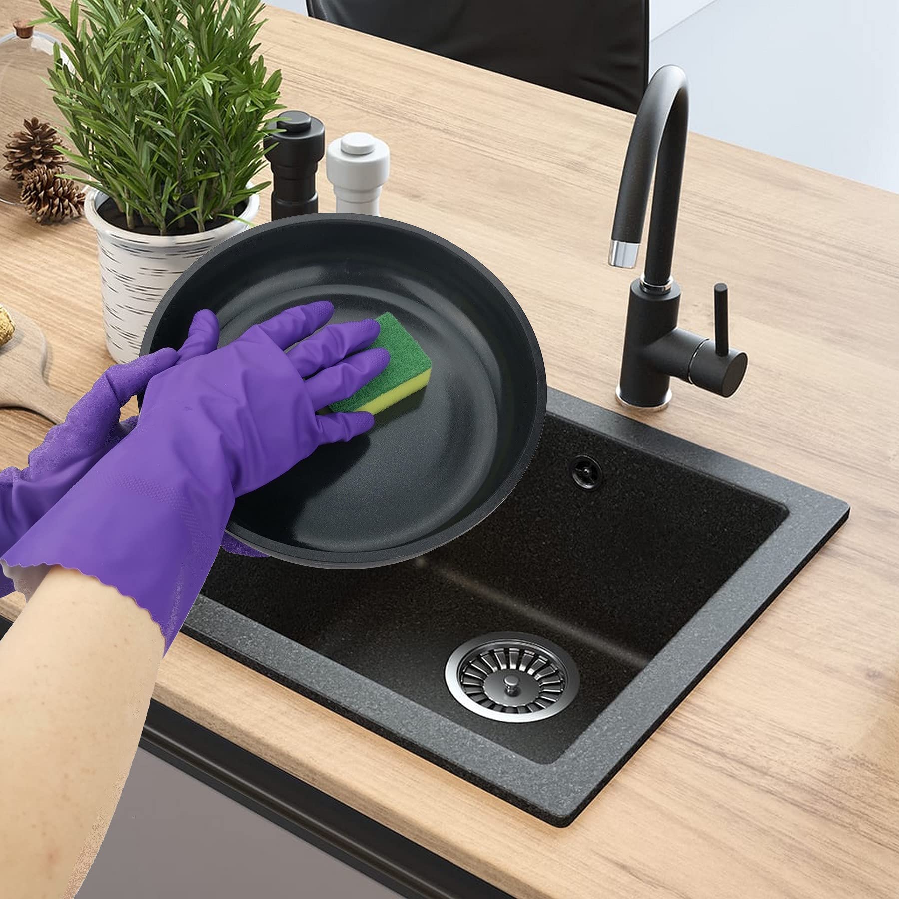 IDEA HOME Dishwashing Sponge - Dual-Sided Cleaning | Pack of 10 | Multicolor 3