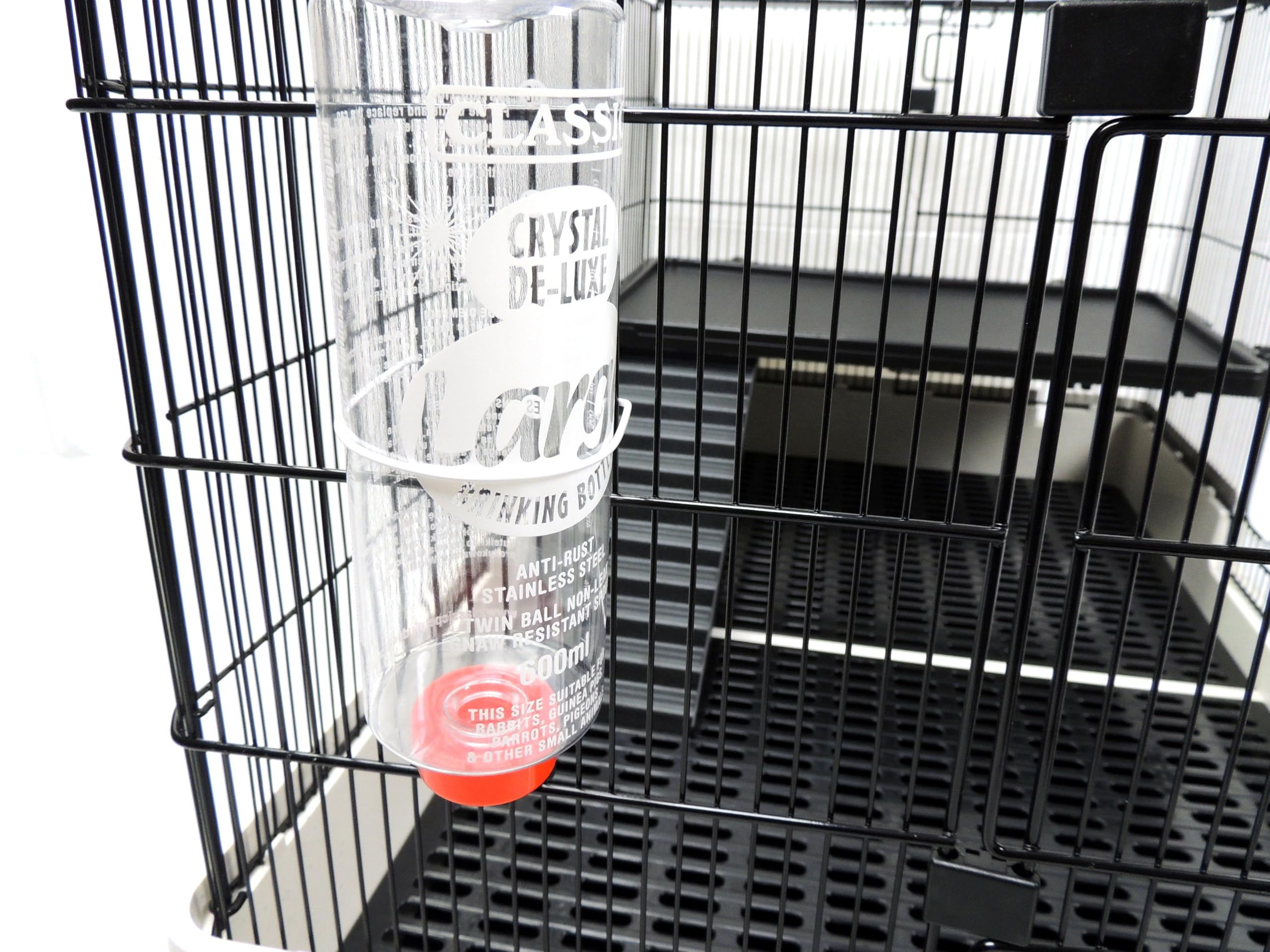 CLASSIC Crystal Deluxe Small Animal Drinking Bottle - 600ml Capacity | Drip-Resistant Spout 4