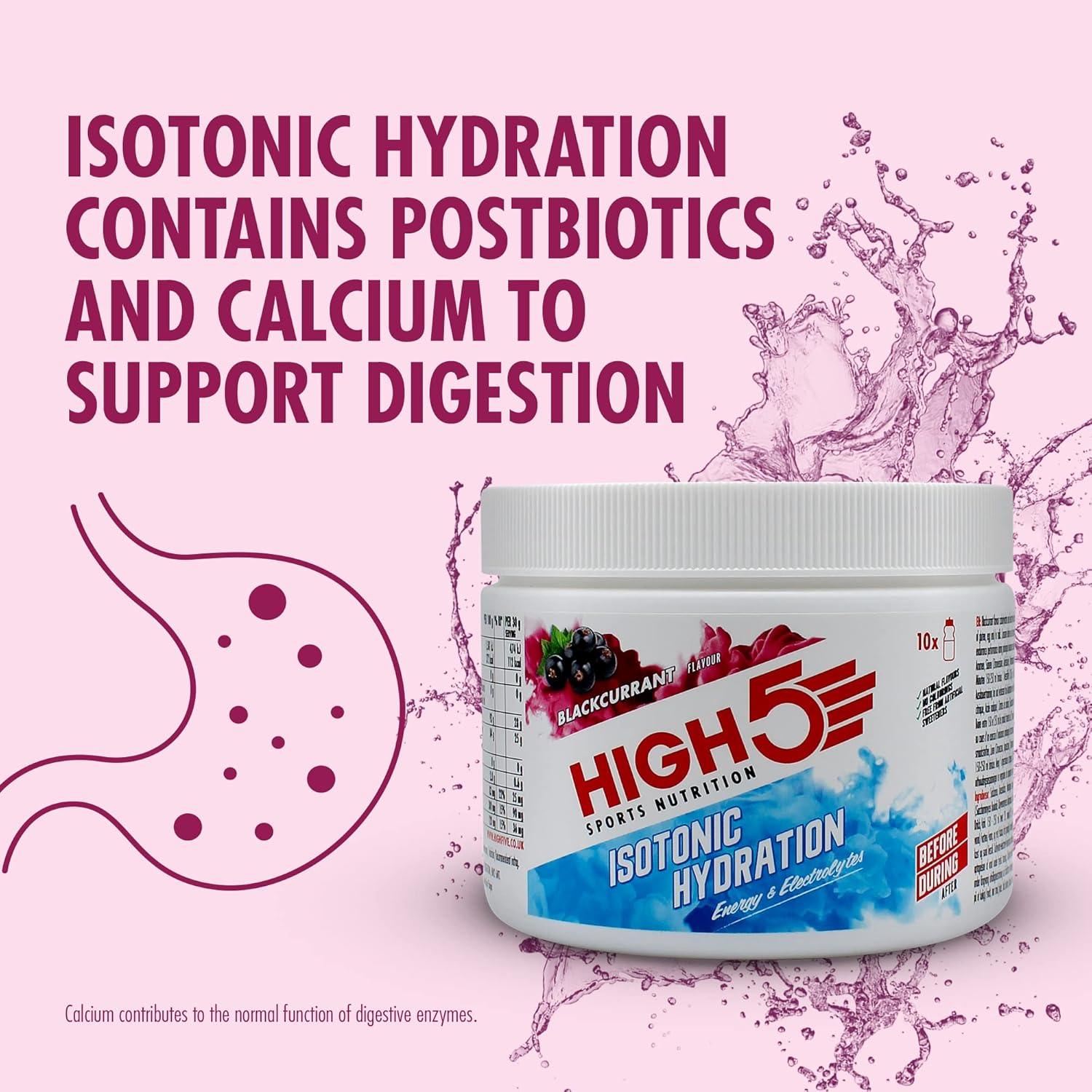 HIGH5 Isotonic Hydration Energy Drink Powder | Electrolyte & Carbohydrate Mix with Postbiotics | 28g Carbs, Tropical & Blackcurrant 6