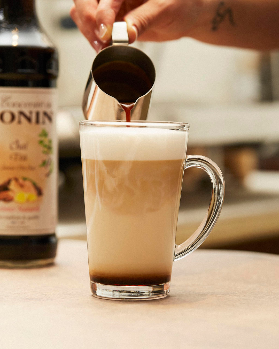 Monin Chai Tea Concentrate 700ml - Premium Beverage Syrup for Lattes, Frappes & Cocktails