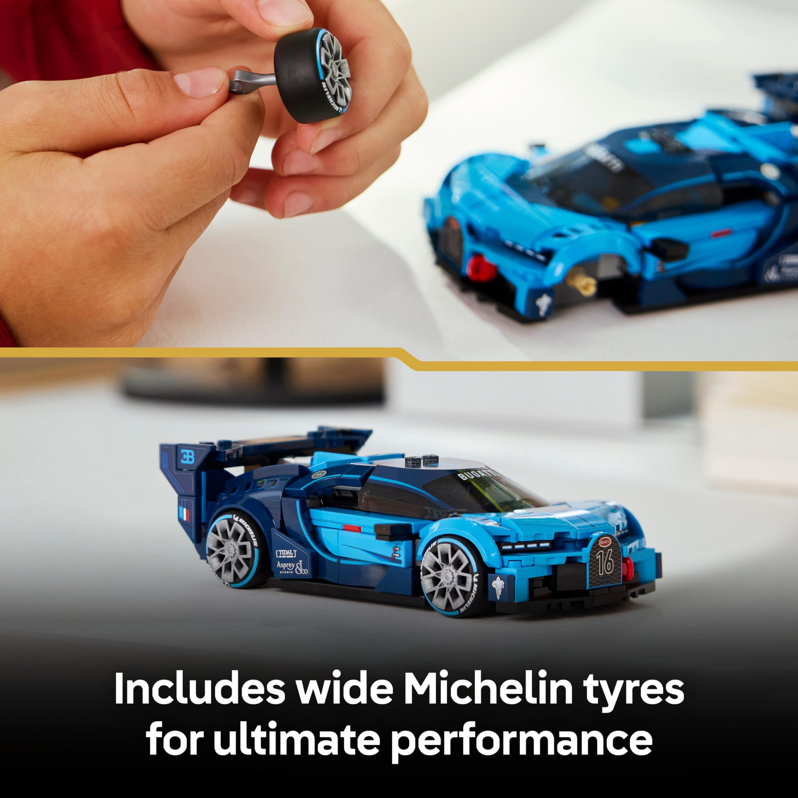 LEGO Speed Champions Bugatti Vision GT Hyper Sports Car Model Kit Toy | 284 Pieces | Ages 9+ 4