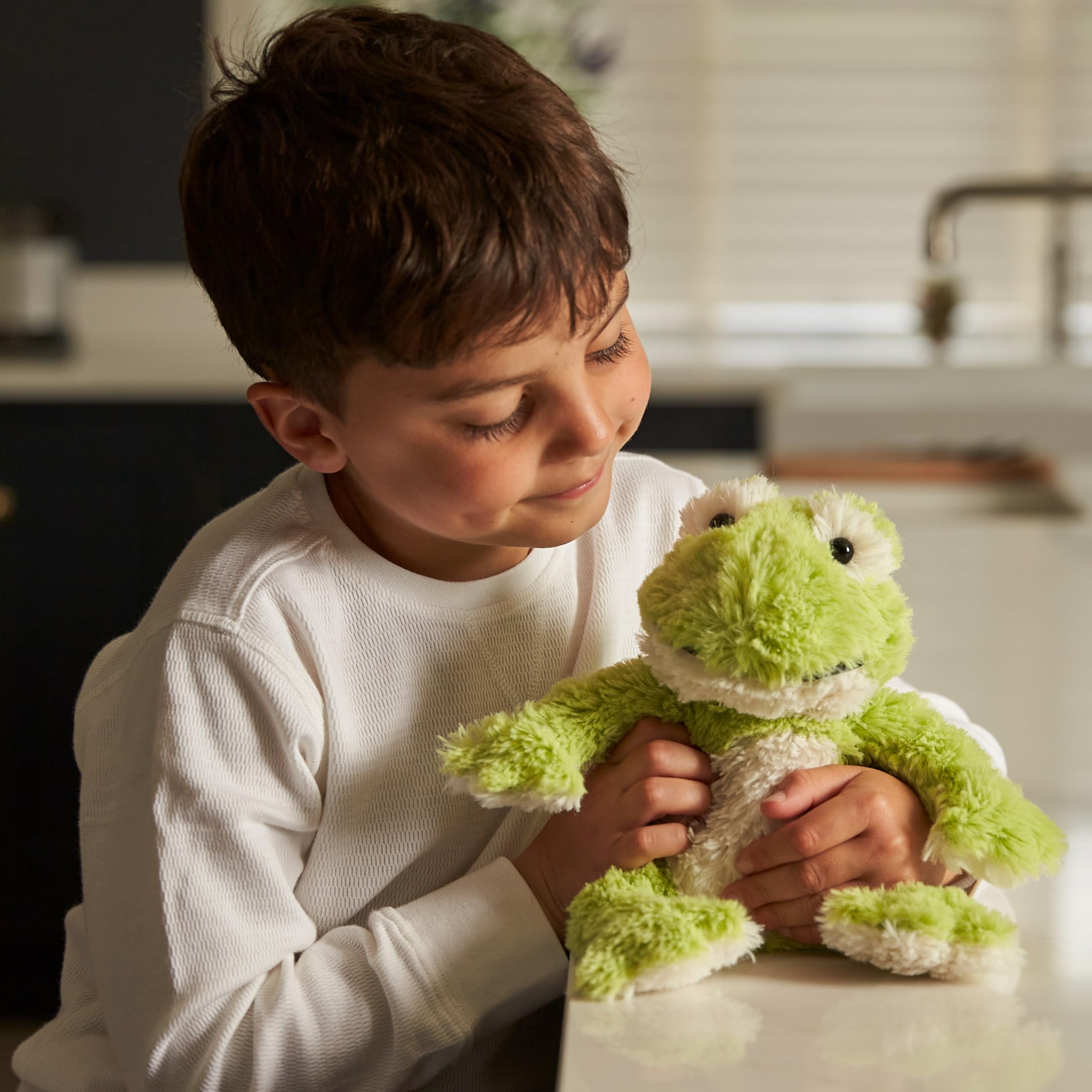 Warmies Plush Frog Junior - Microwaveable Lavender Scented Heatable Toy for Relaxation 9