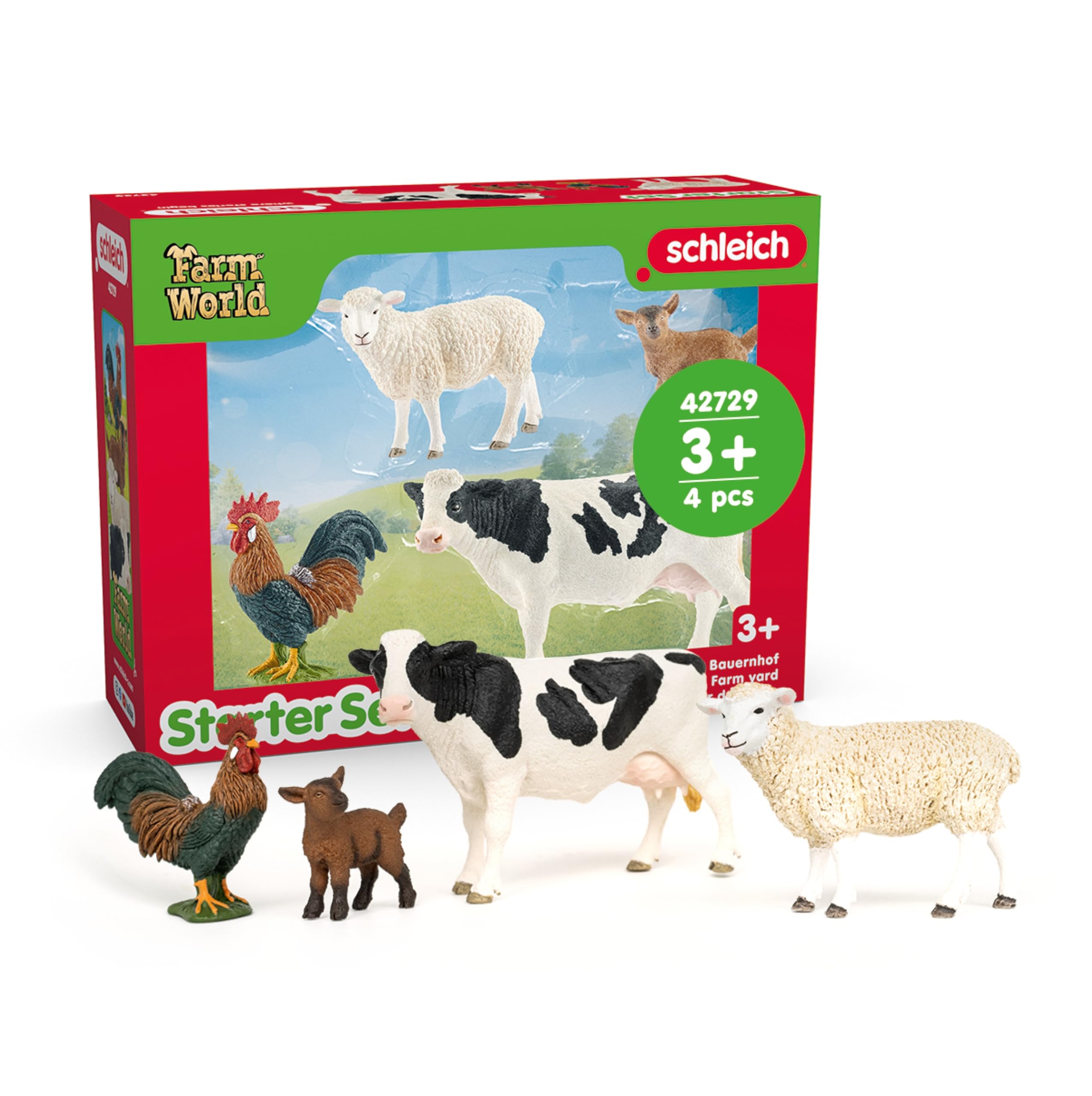 Schleich Farm World Starter Set - 6 Farm Animals | Ages 3+