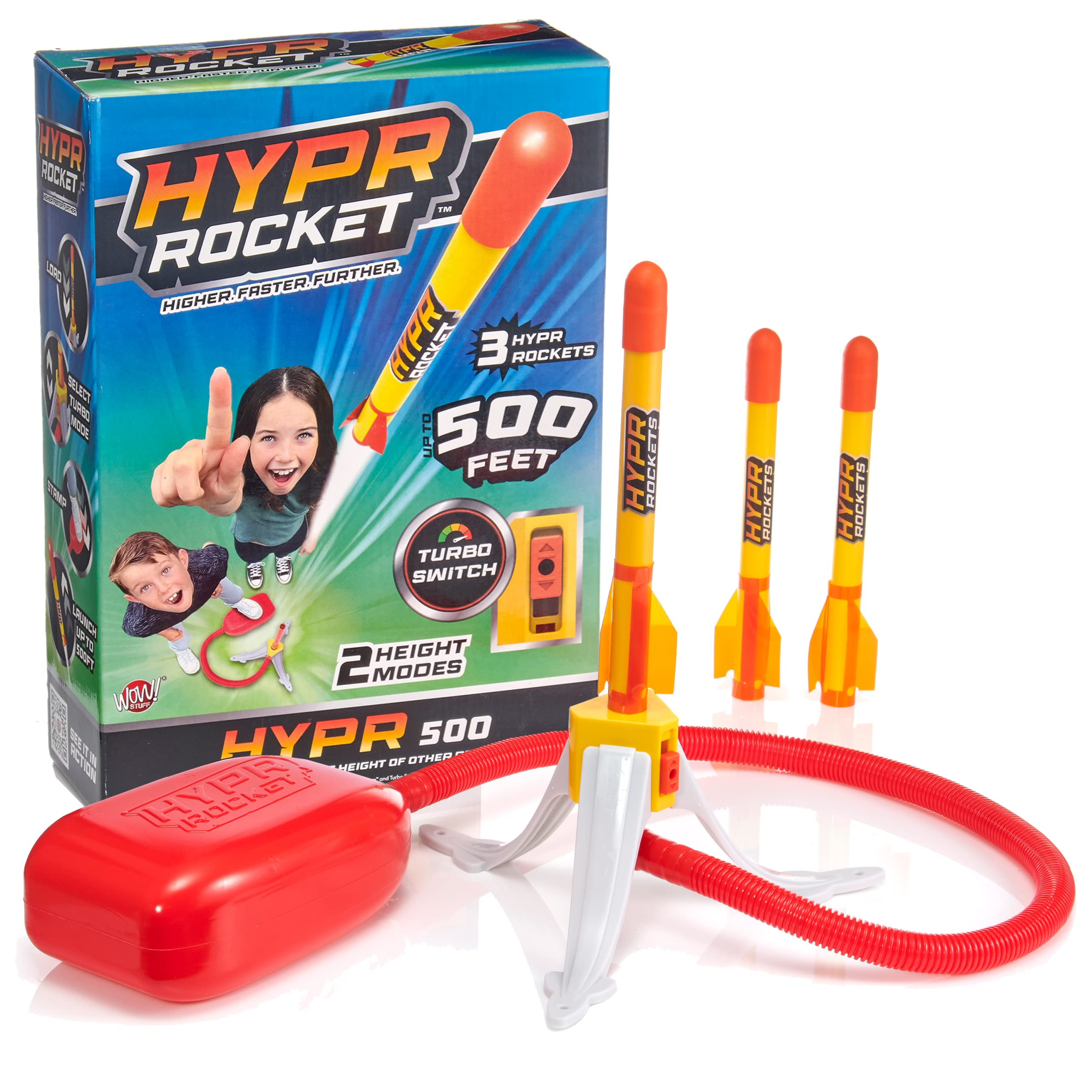 WOW! STUFF HYPR Rocket 500 - Highest Flying Stamp Rocket | Up to 500 ft | Ages 5+ 1