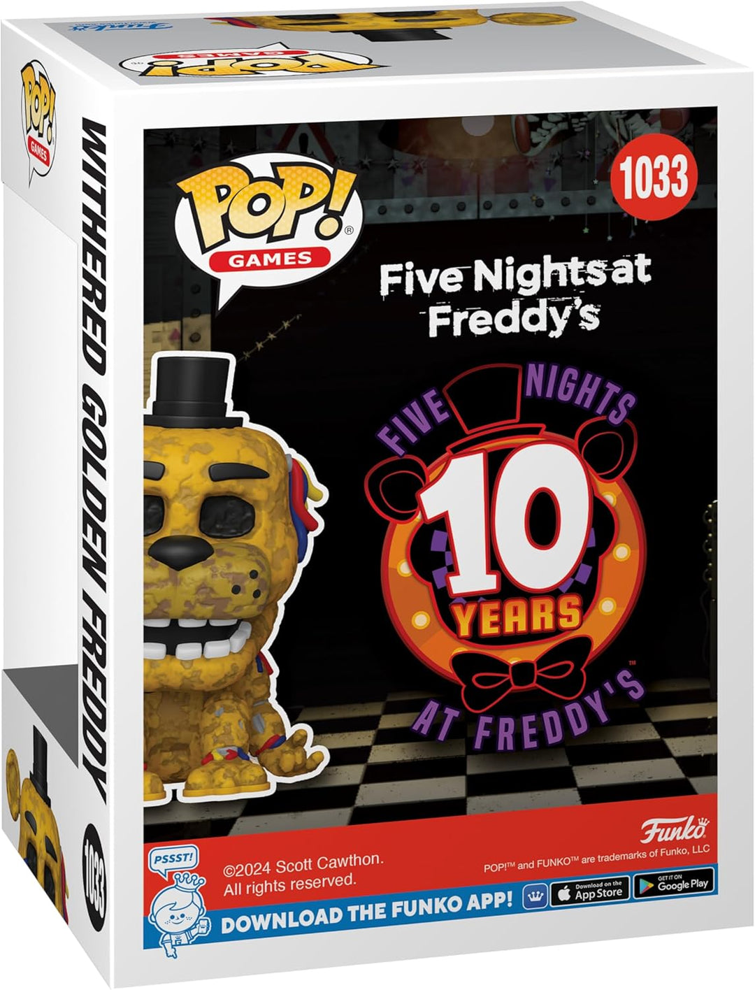 Funko Pop! Games - FNAF Withered Golden Freddy Vinyl Figure (Five Nights at Freddy's)